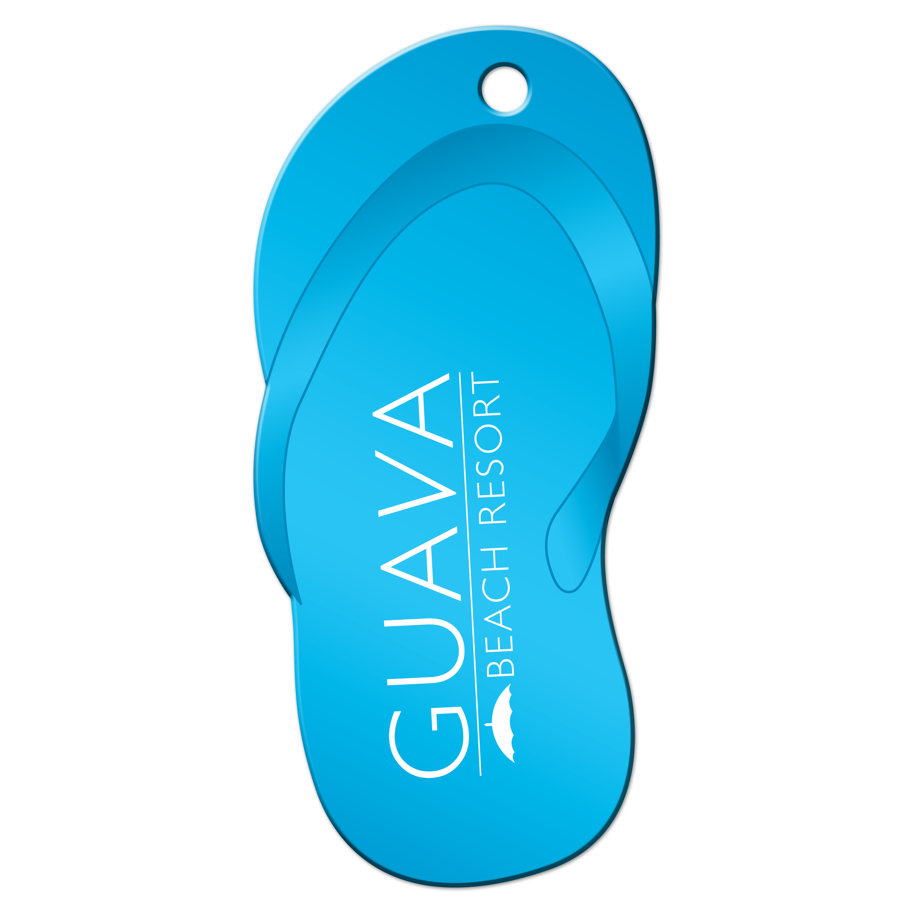 Full Color Luggage Tags - Blue Flip Flop