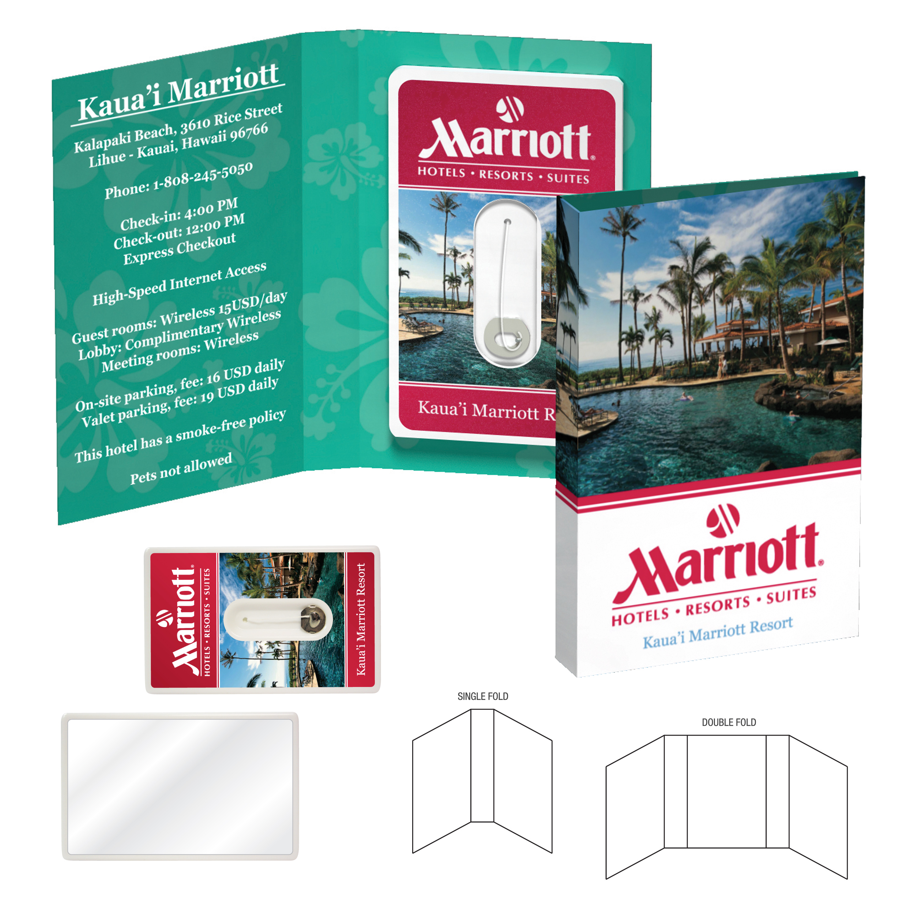 Tek Booklet With Credit Card Style Floss With Mirror custom promotional product
