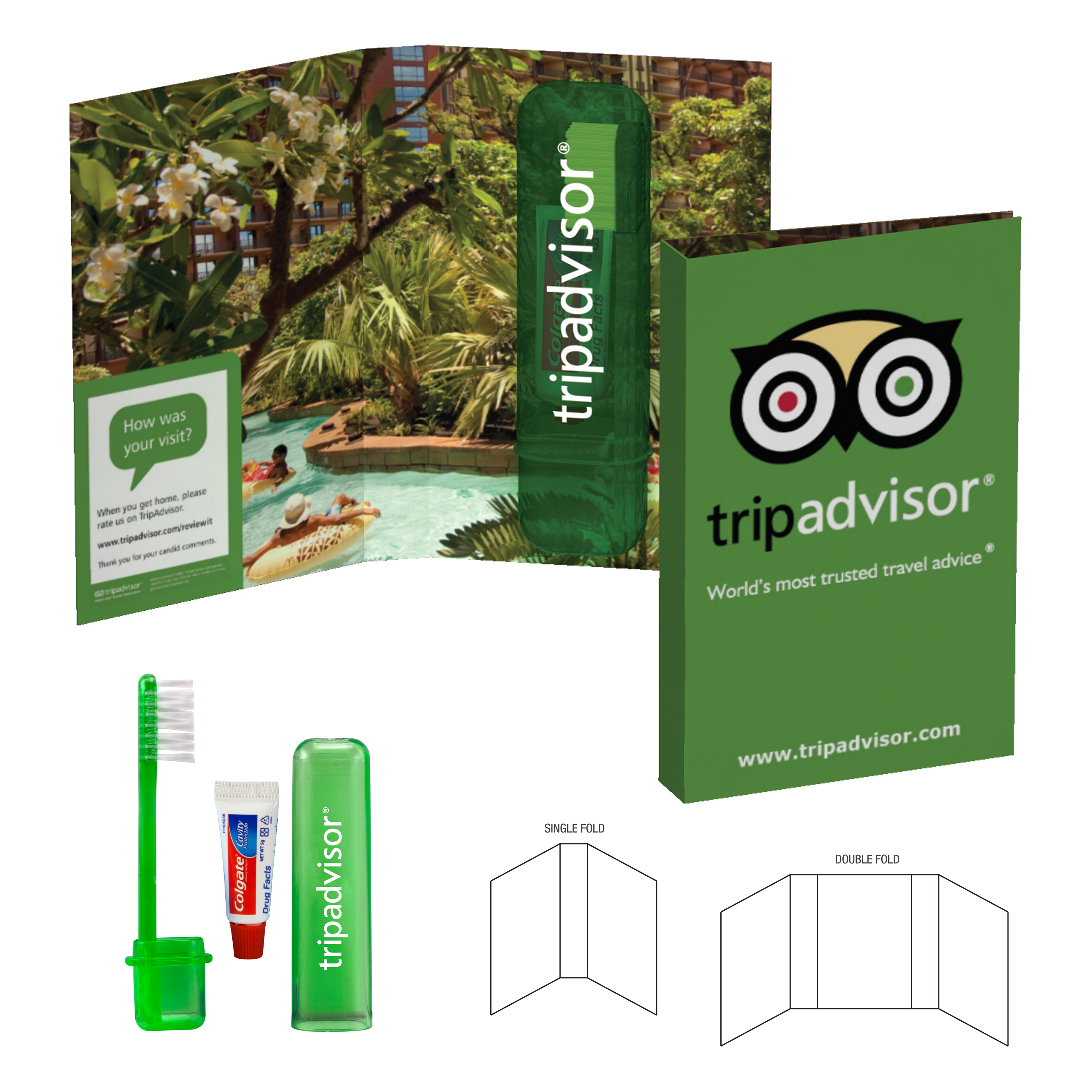 Tek Booklet Travel Toothbrush & Colgate Toothbrush custom promotional product