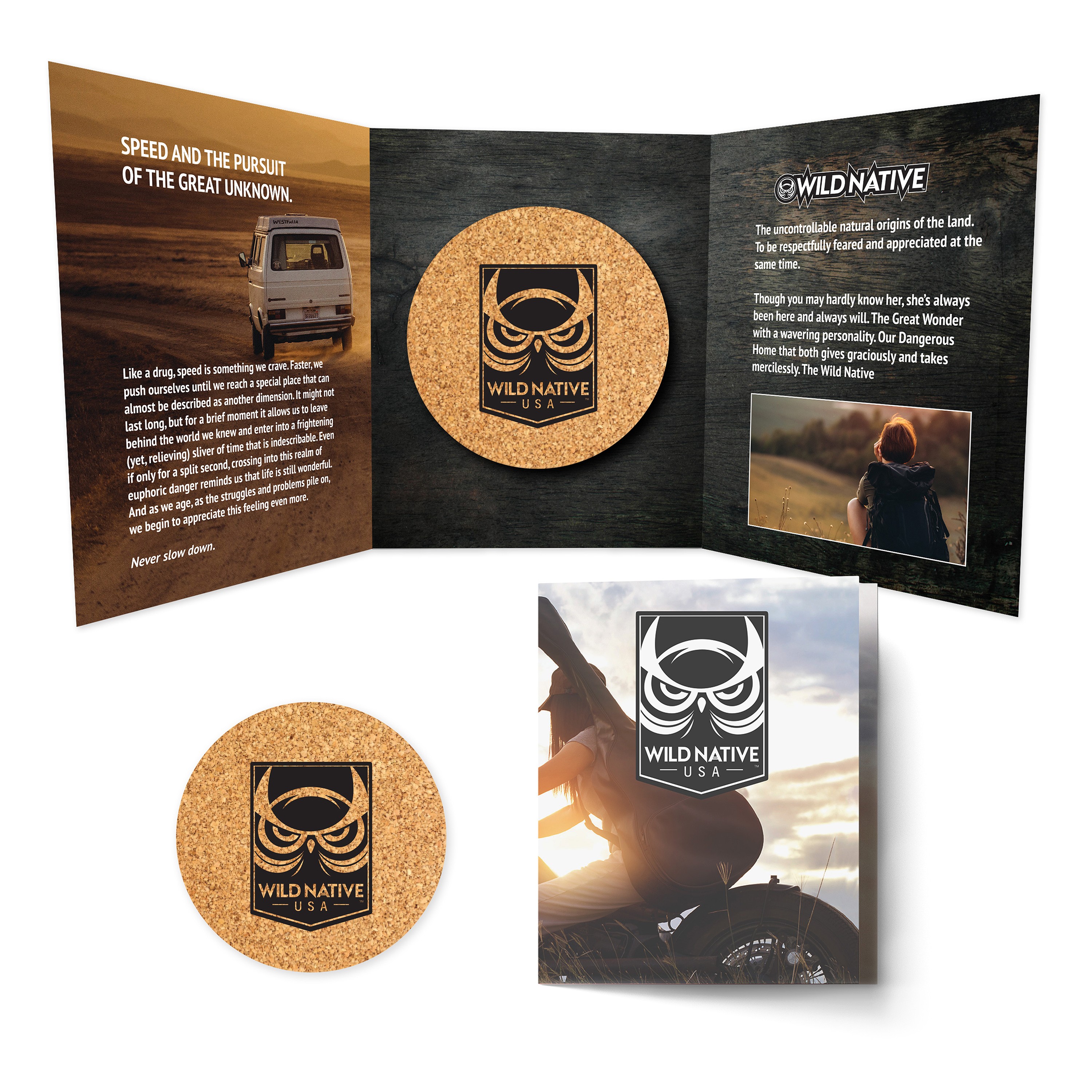 Tek Booklet 2 With Round Cork Coaster