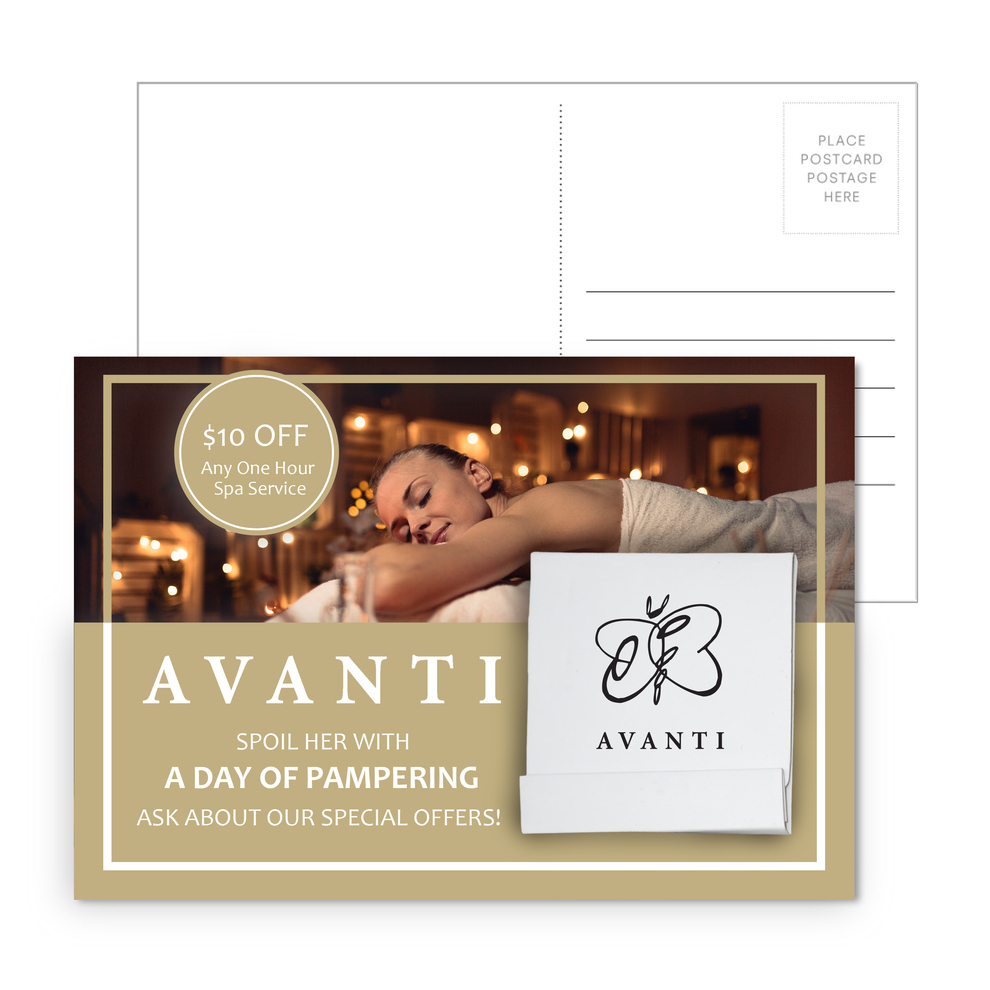 Post Card With Matchbook Nail File