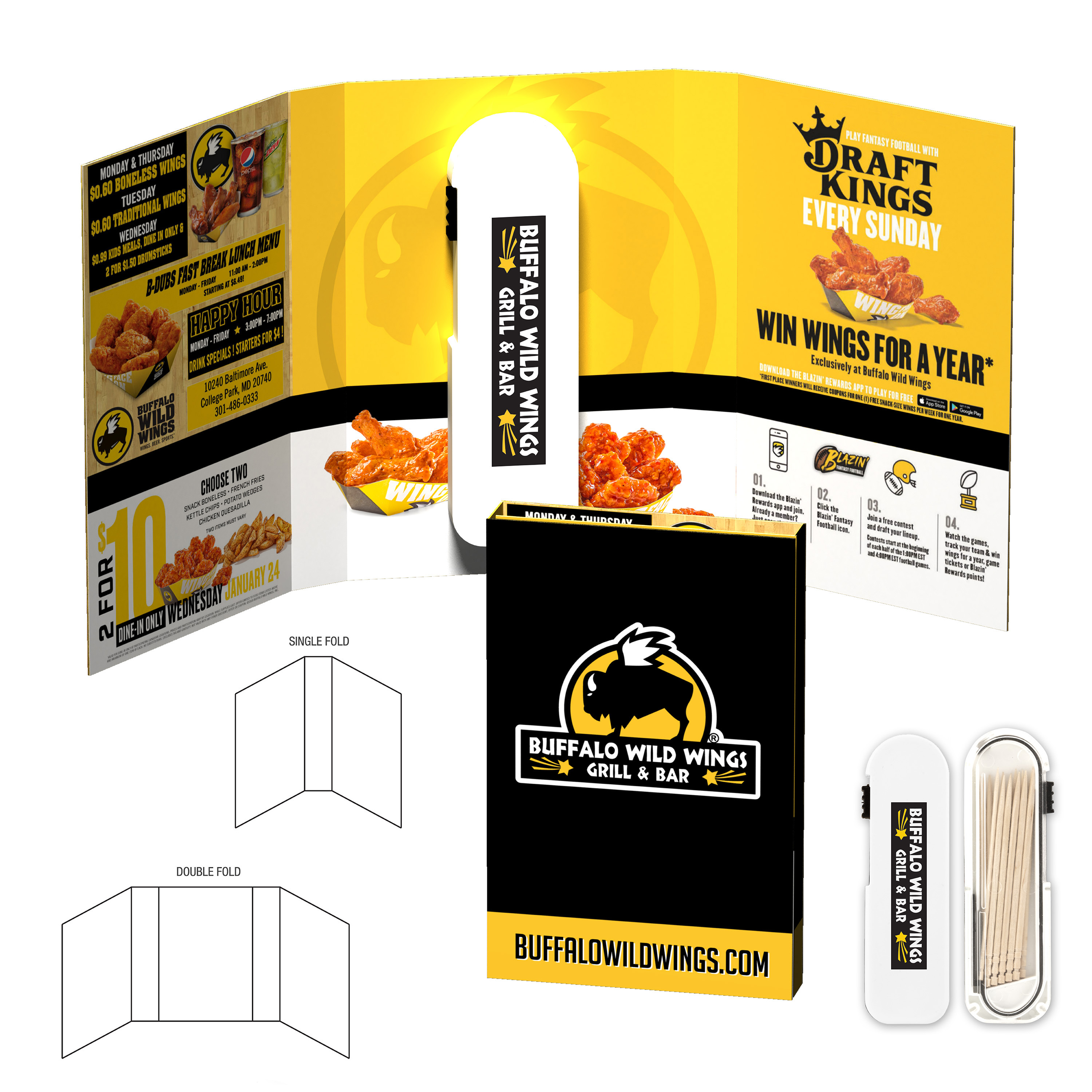 Tek Booklet With Travel Toothpick Dispenser