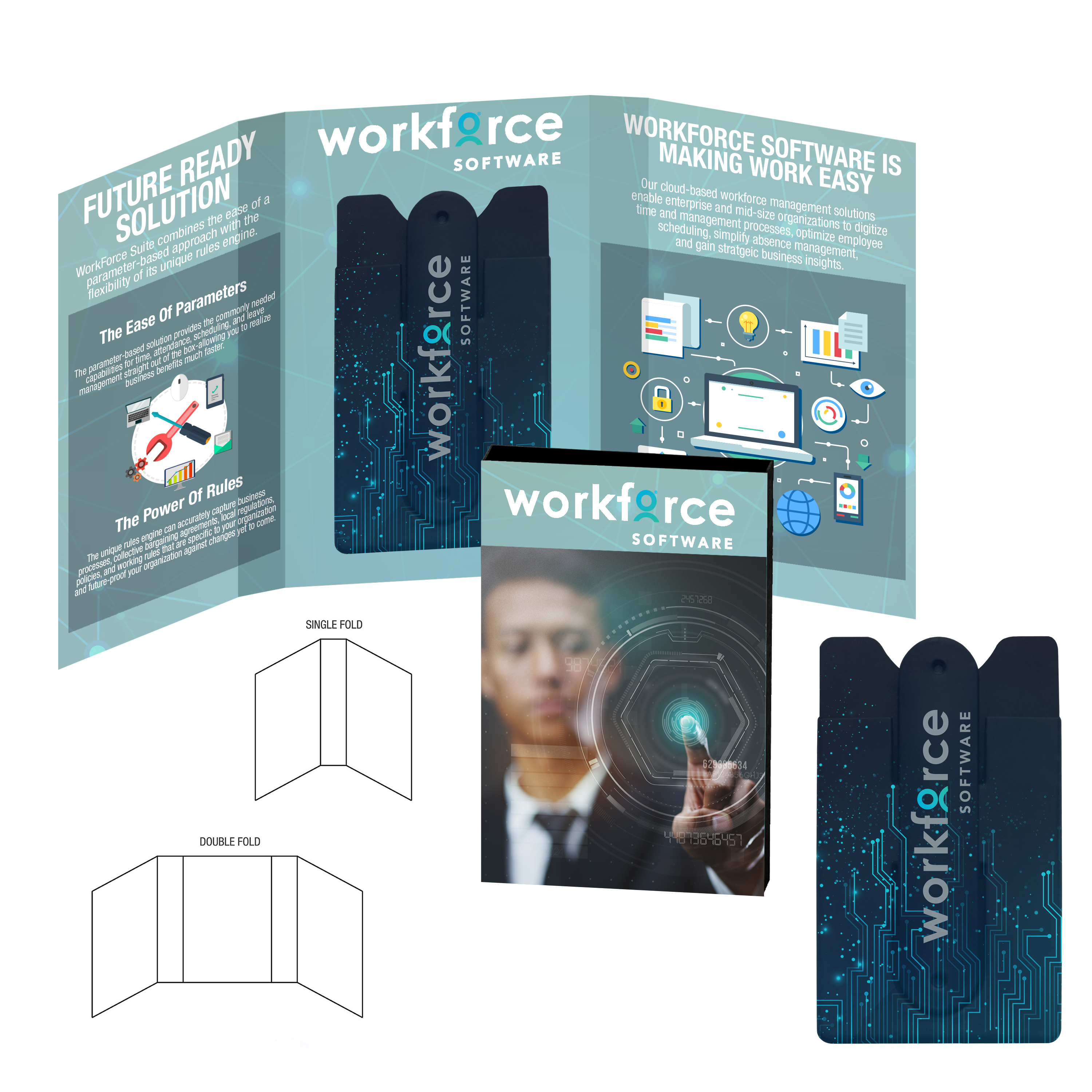 Tek Booklet With Full Color Silicone Stand And Smart Wallet
