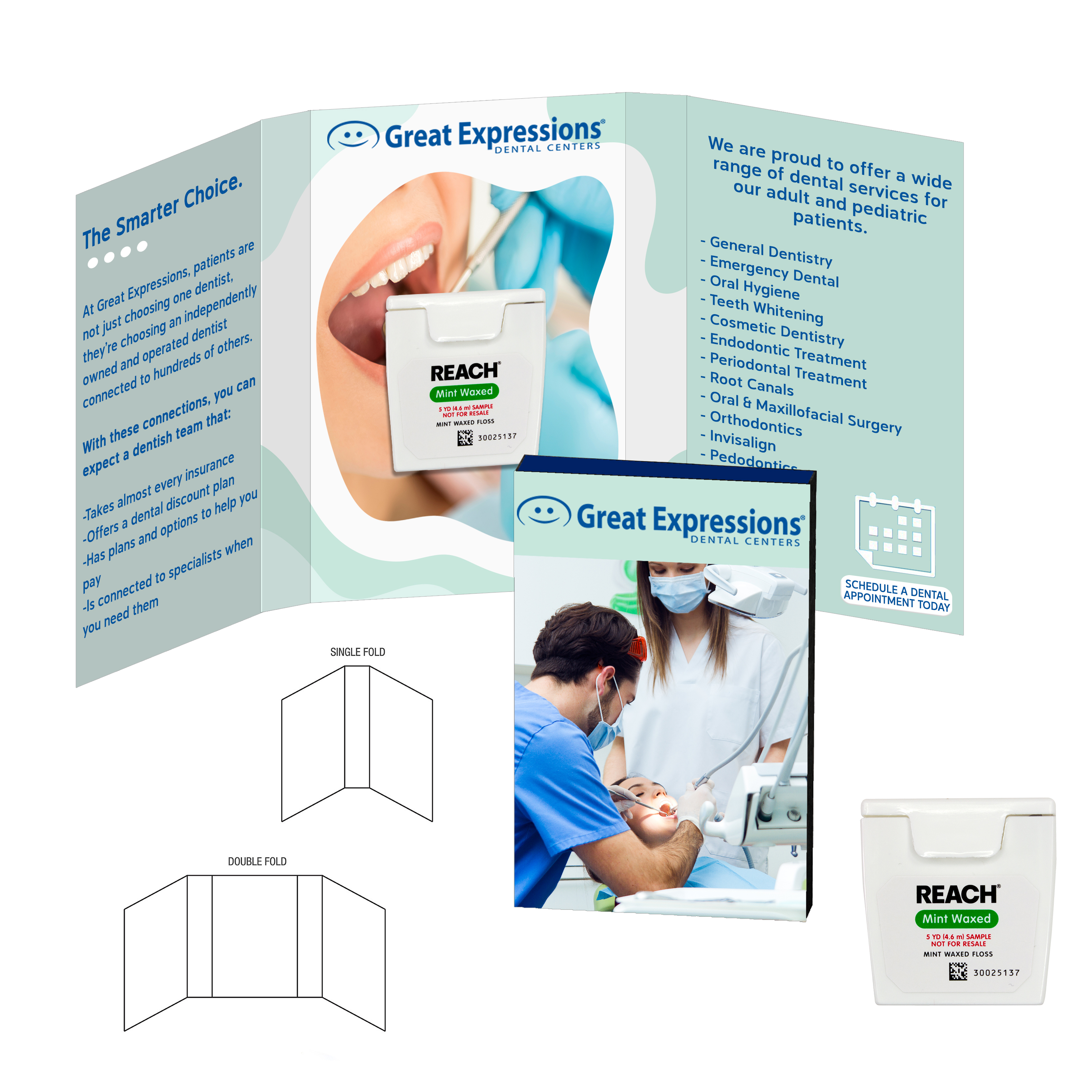 Tek Booklet with Reach Dental Floss