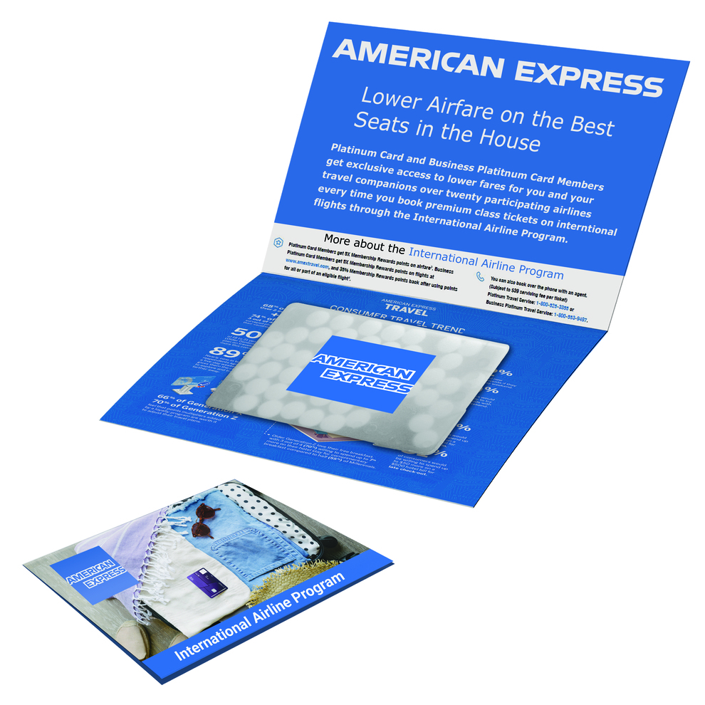 Greeting Card With Rectangle Credit Card Mints