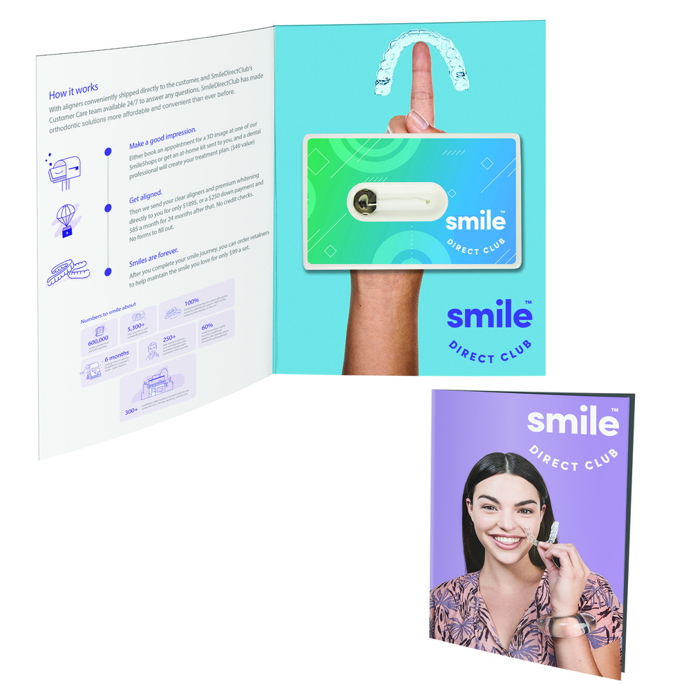Greeting Card With Credit Card Style Dental Floss With Mirror