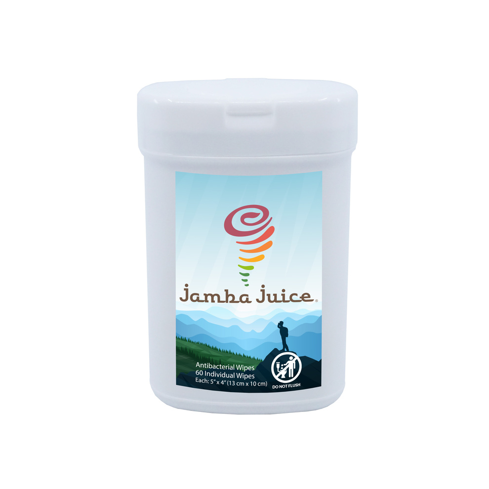 Wet Wipes Canister With 60 Individual Wipes