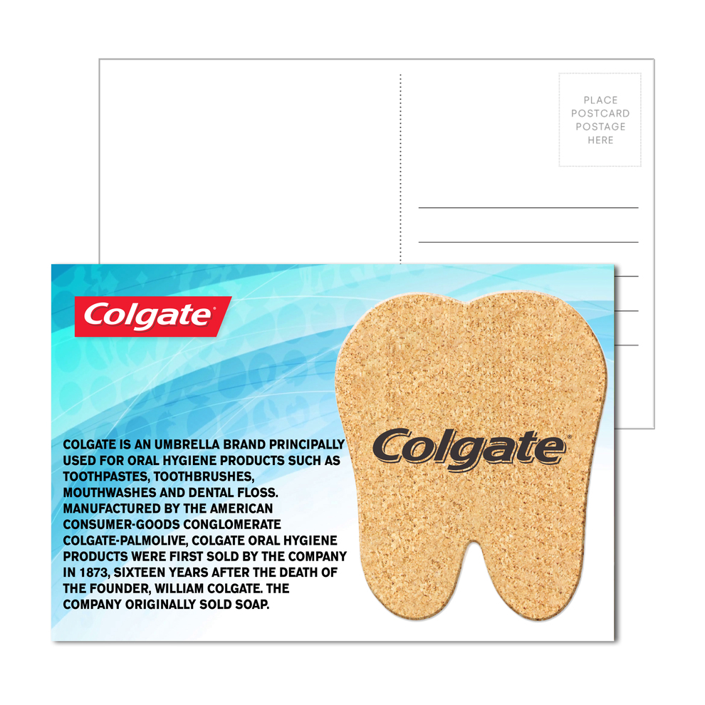 Post Card With Tooth Cork Coaster