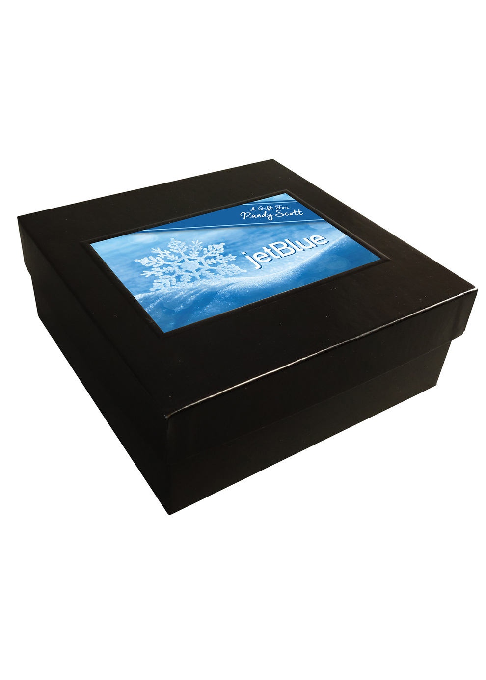 Black Deluxe Gift Box 10" X 10" X 3"