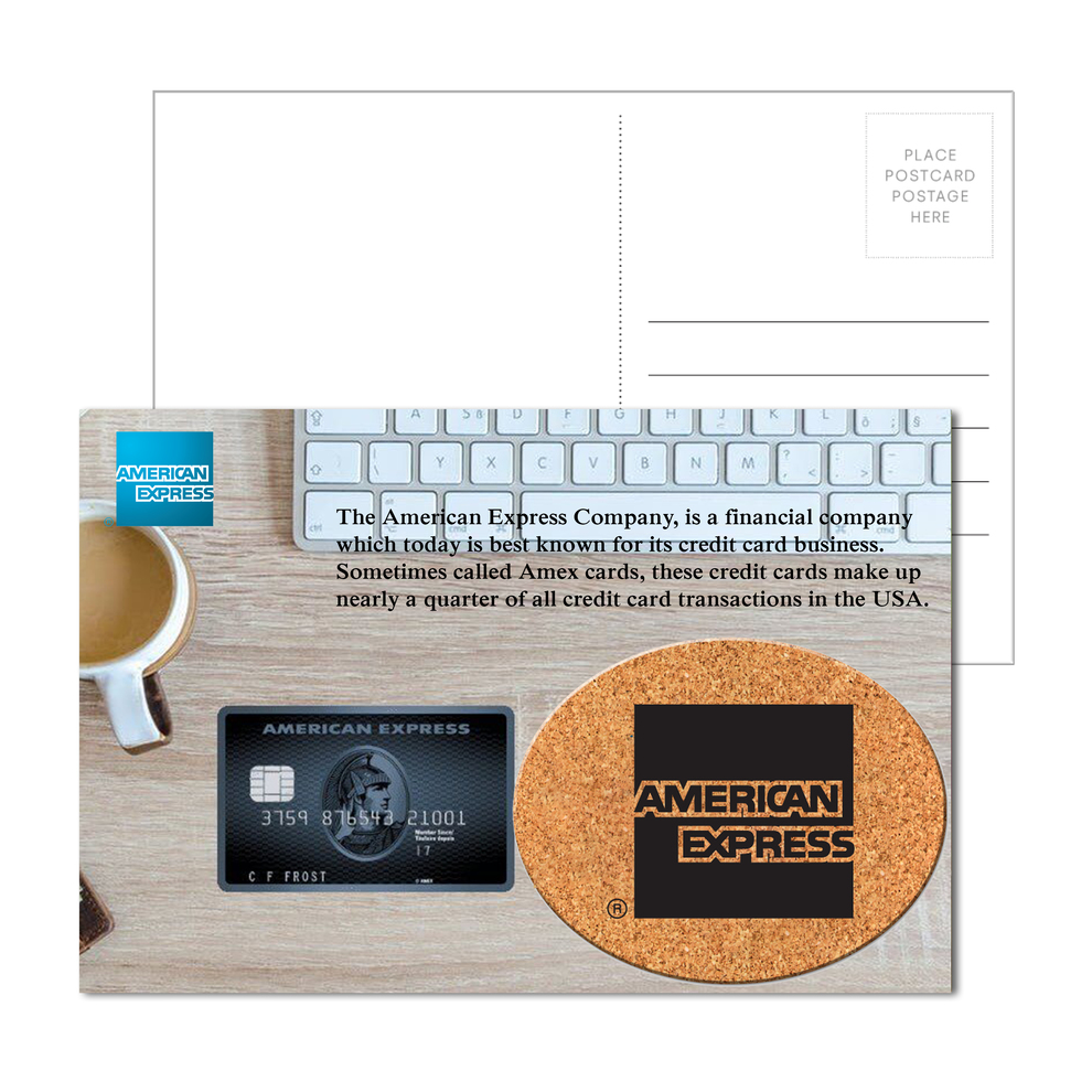 Post Card With Oval Cork Coaster