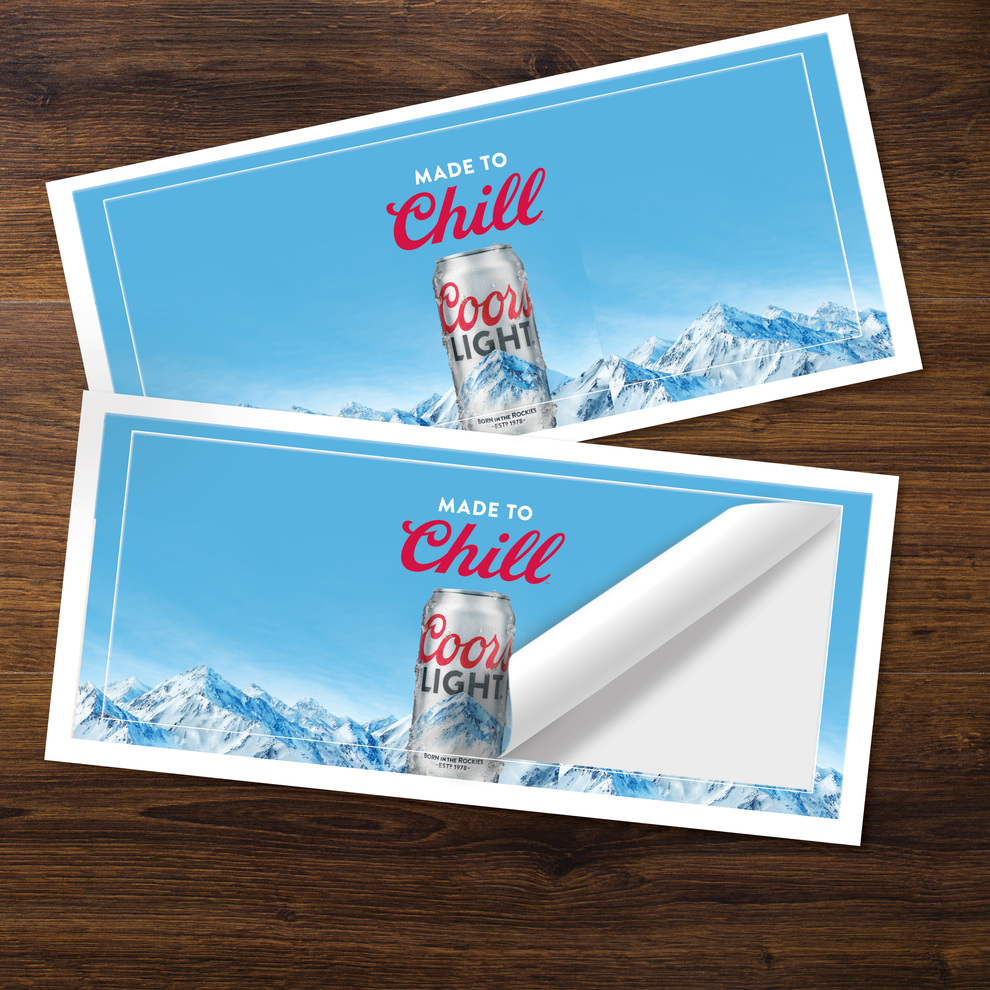 5" X 2" Rectangle Stickers 3.5mil