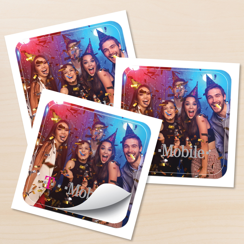 4" X 4" Square Stickers With Rounded Corners 3.5mil