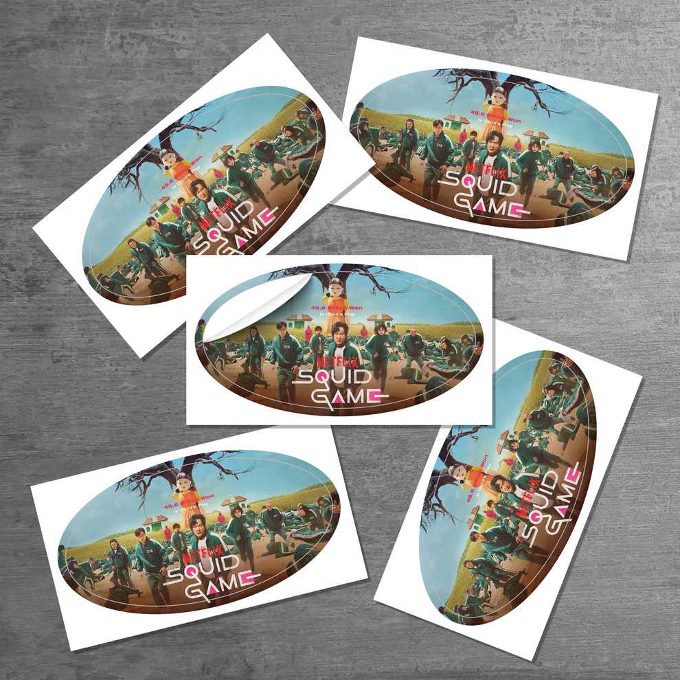 4" X 2" Oval Sticker 3.5mil