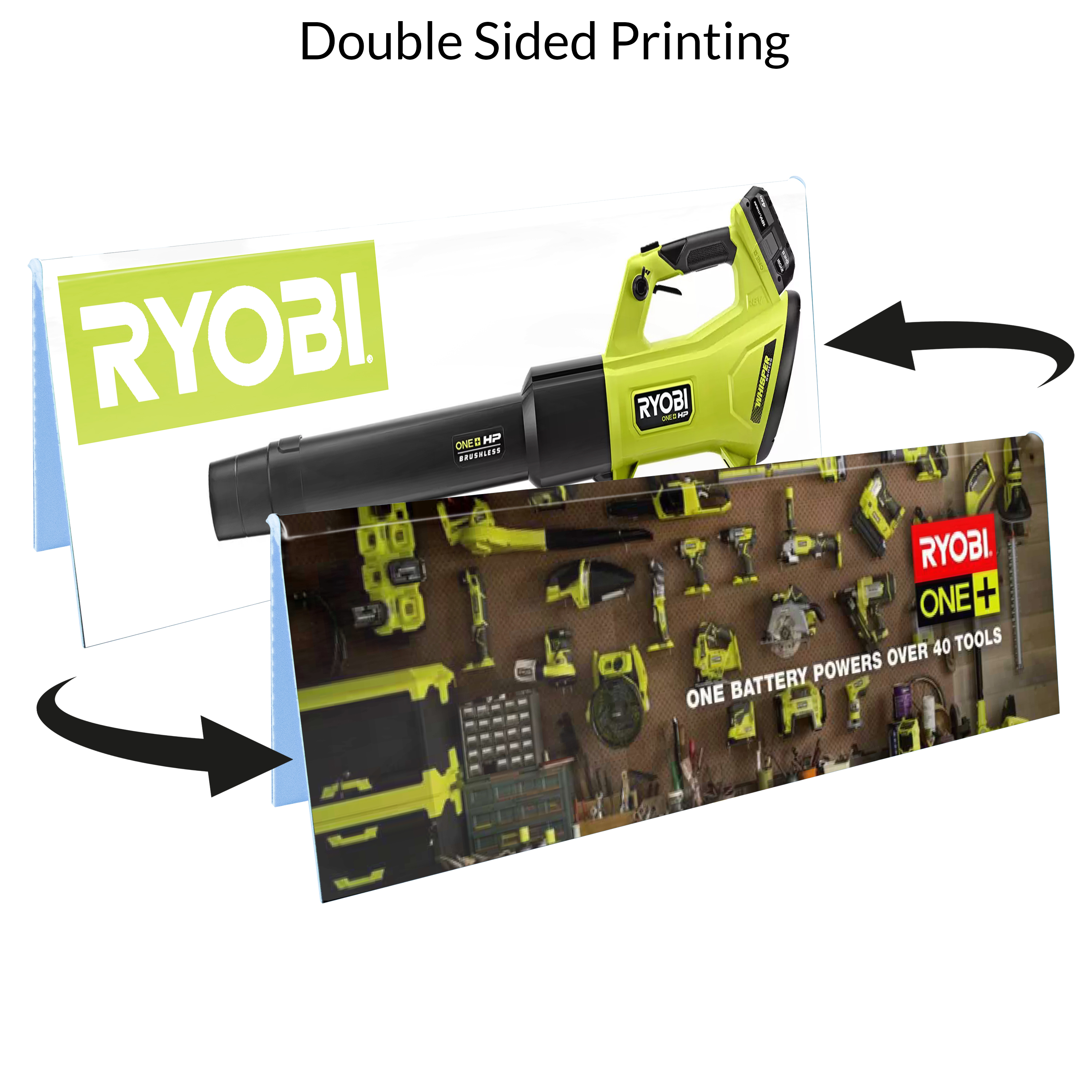 5.5" X 2" Plastic Table Tent Sign