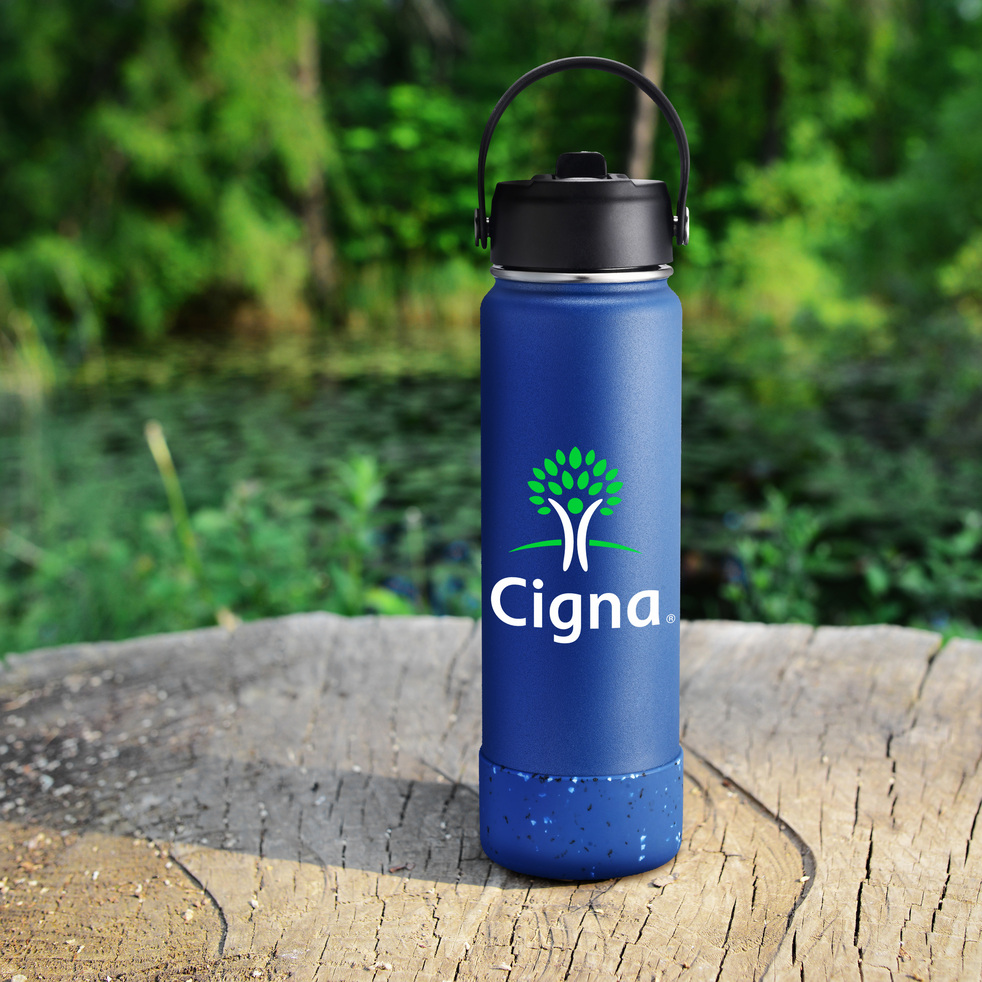 27 oz Stainless Steel Water Bottle With Silicone Bottom Sleeve