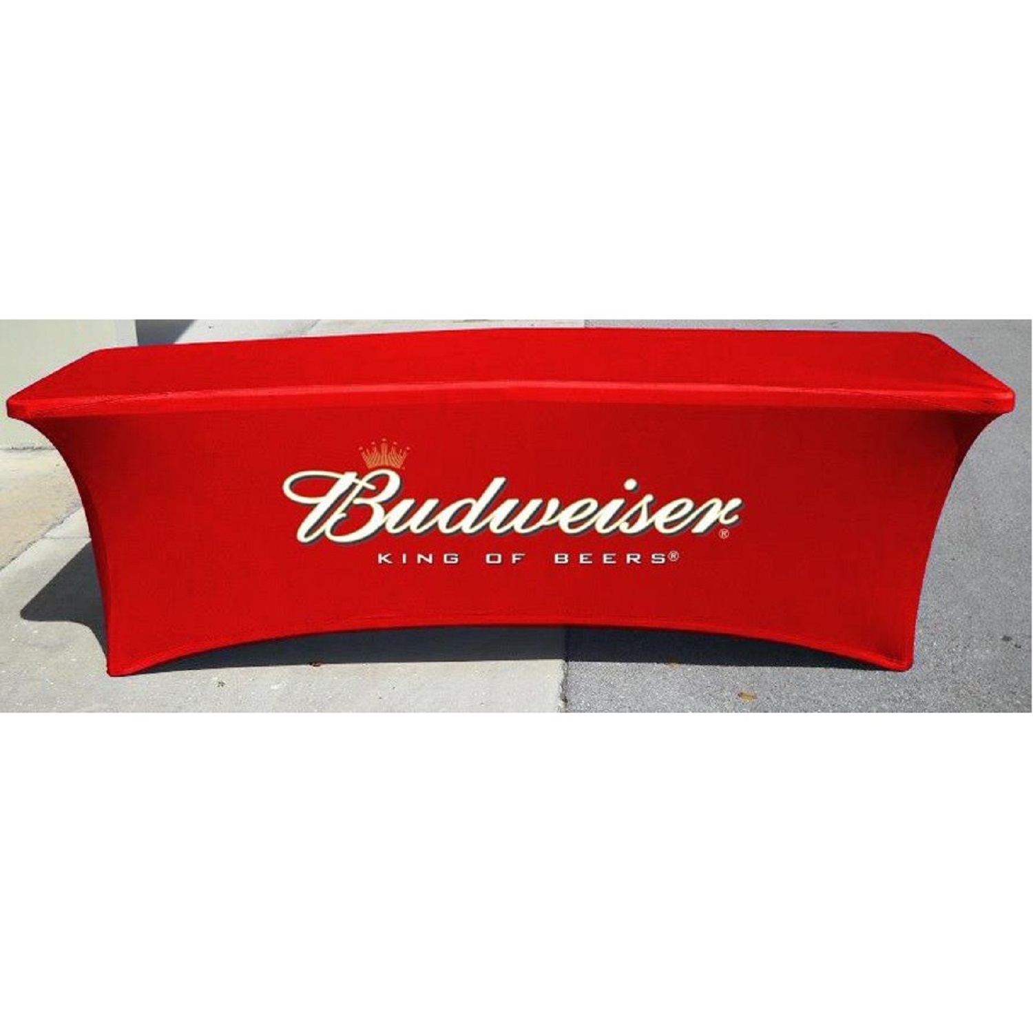 8-Ft. Stretch Table Cover Front Print ONLY (With Stock Fabric Color)