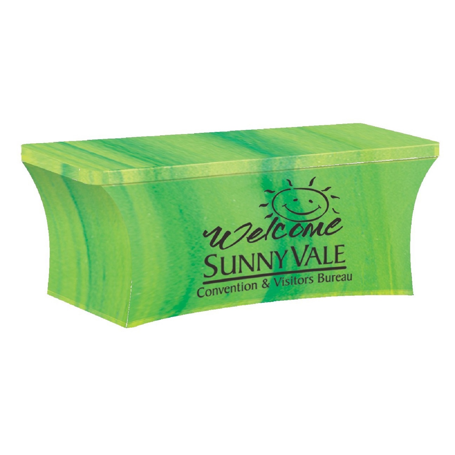 8-Ft. Stretch Table Cover Multi-Panel Print, Full Bleed Or Custom Fabric Color