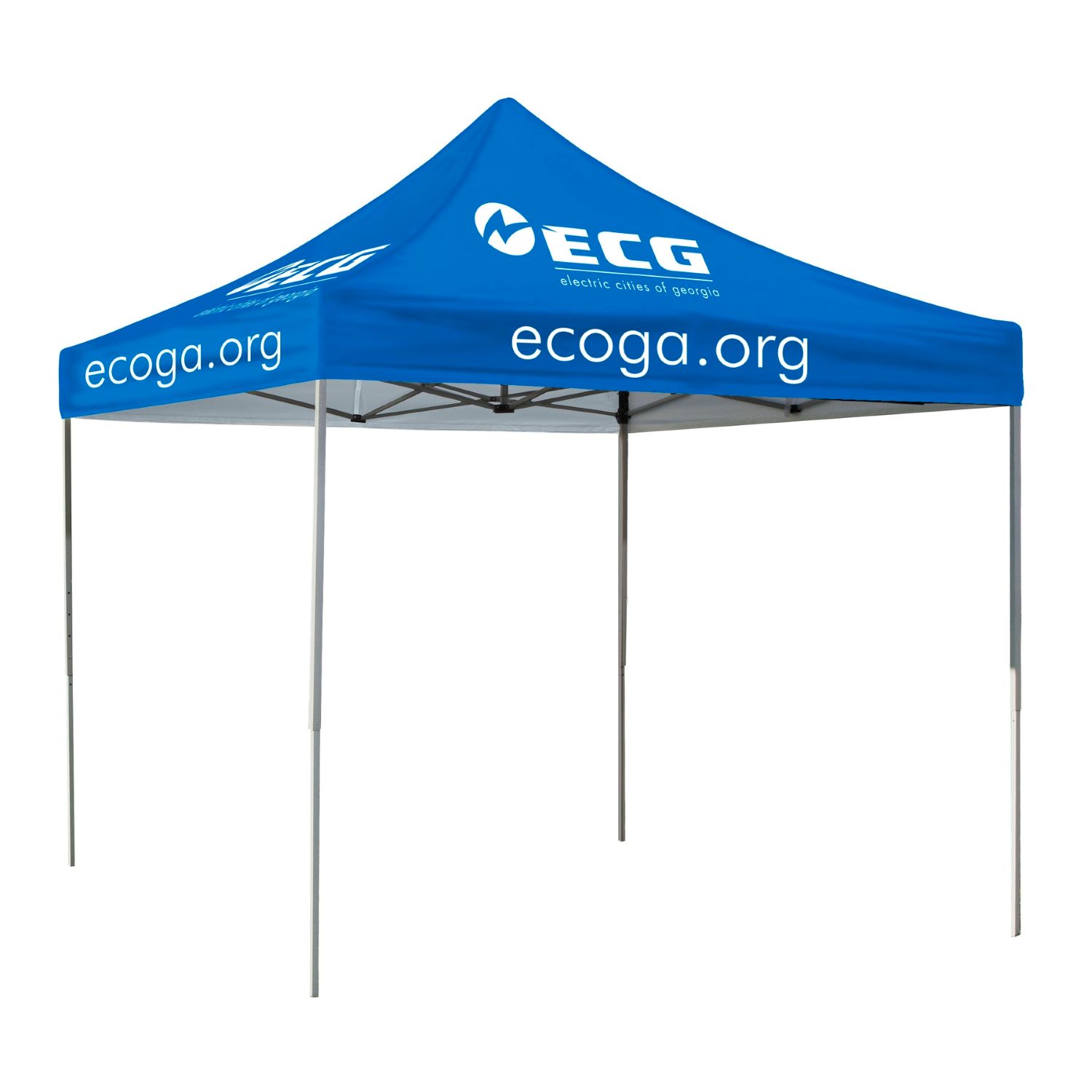 Steel Premium 30mm 10-Ft. Square Event Tent Full-Color Dye Sublimation (4 Location) (Includes Bag And Sand Bags)