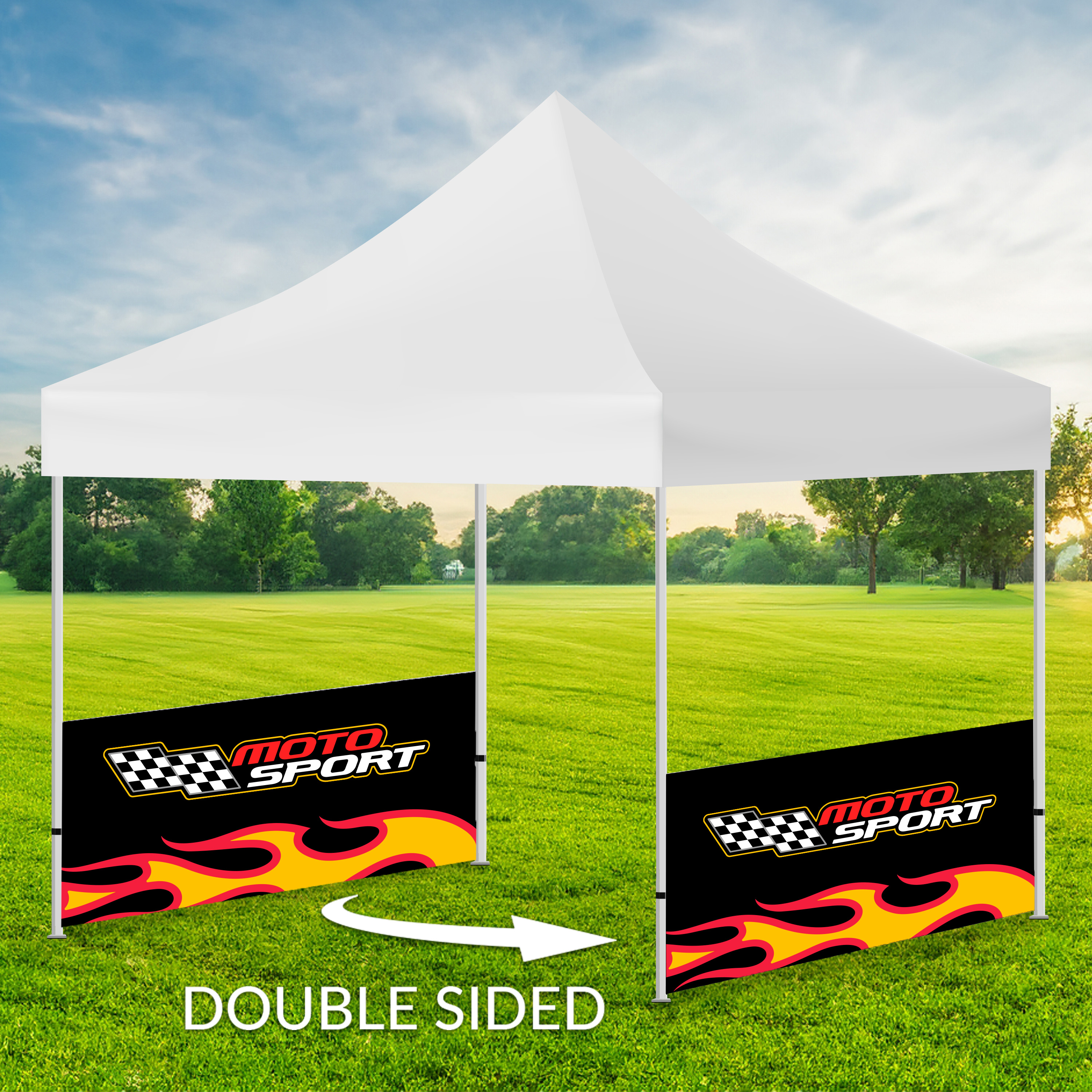 Half Walls for 10ft. Tent Full Color (PAIR)Double Sided Printed