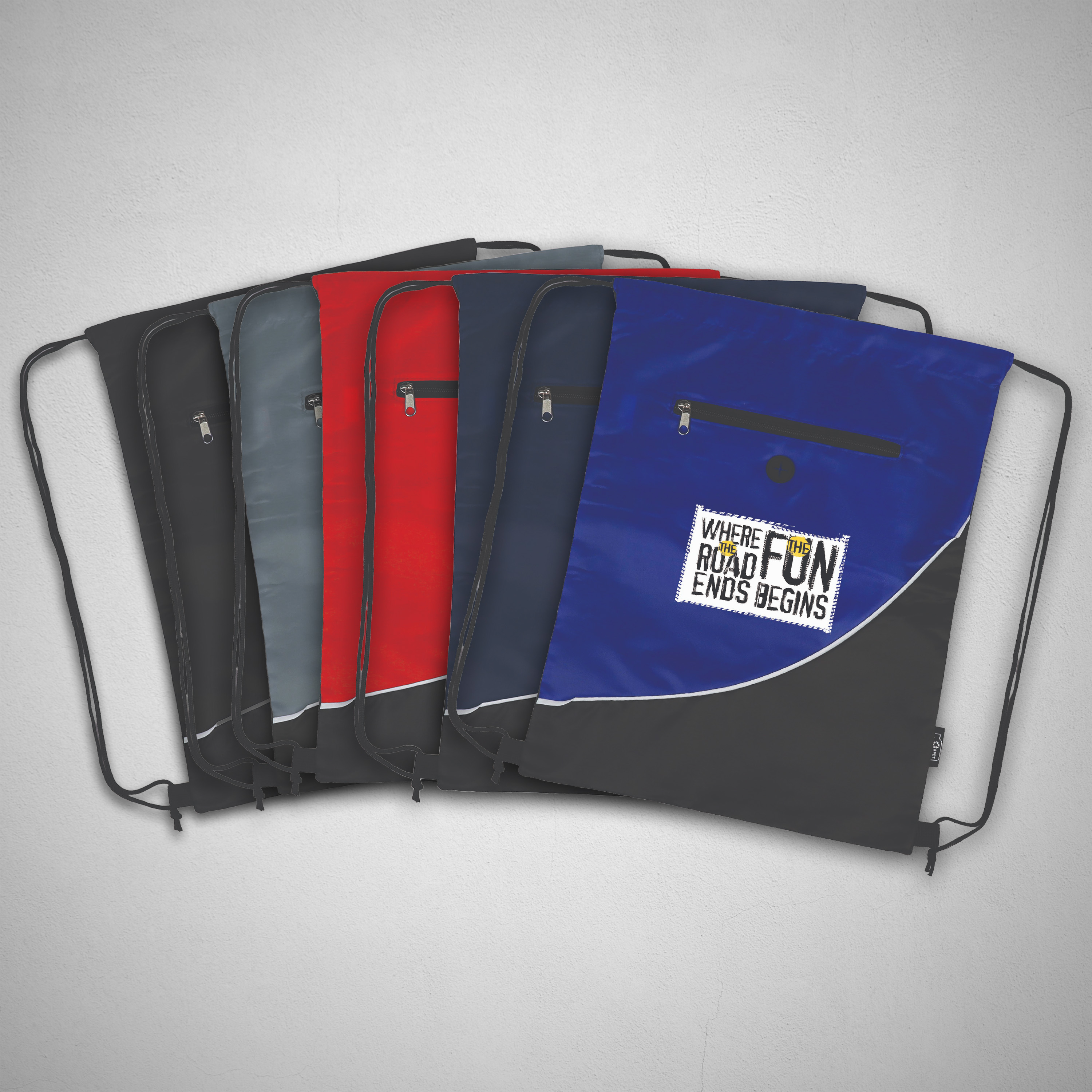 Eco-Friendly RPET Drawstring Bag With Mesh - Full Color