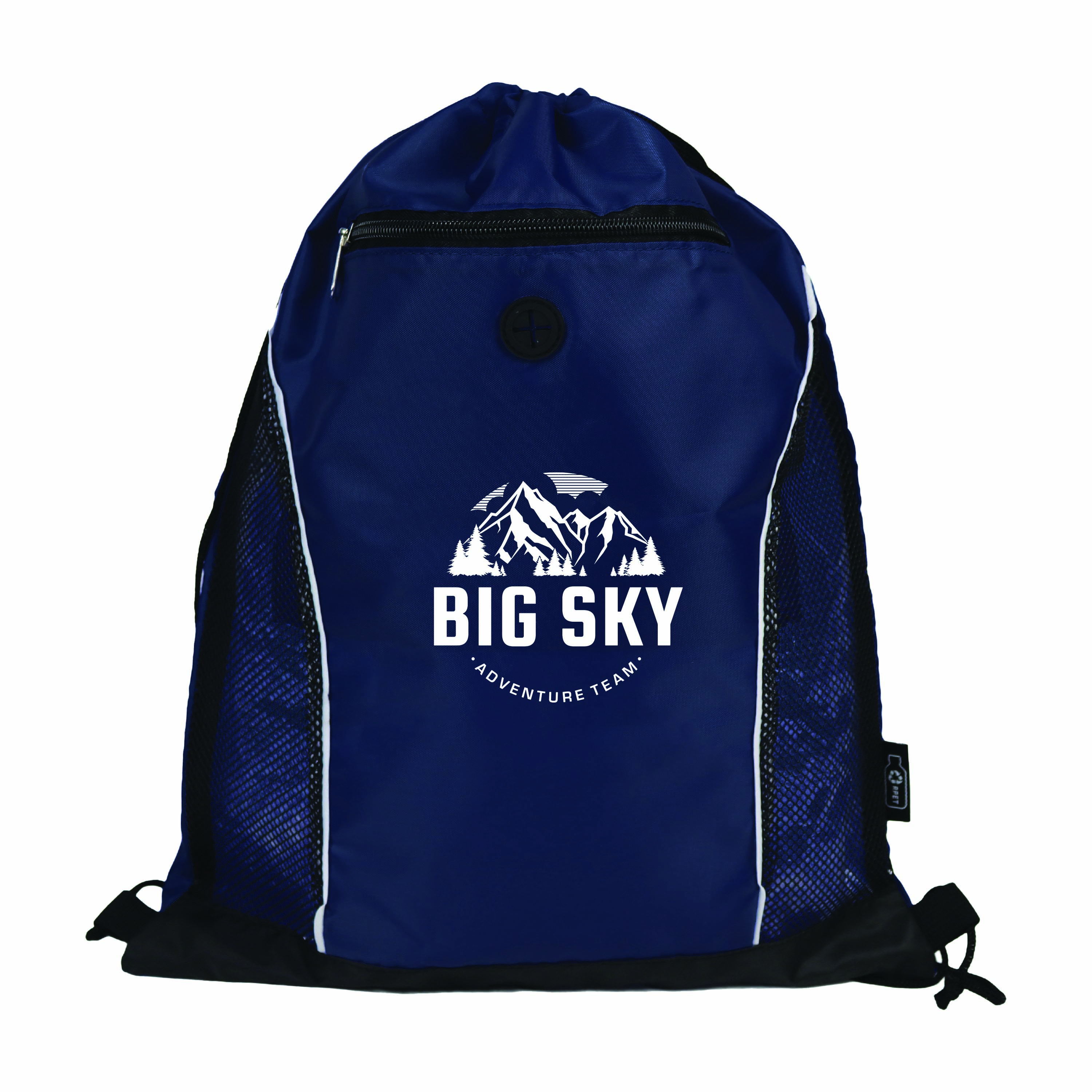 Eco-Friendly RPET Drawstring Bag With Mesh
