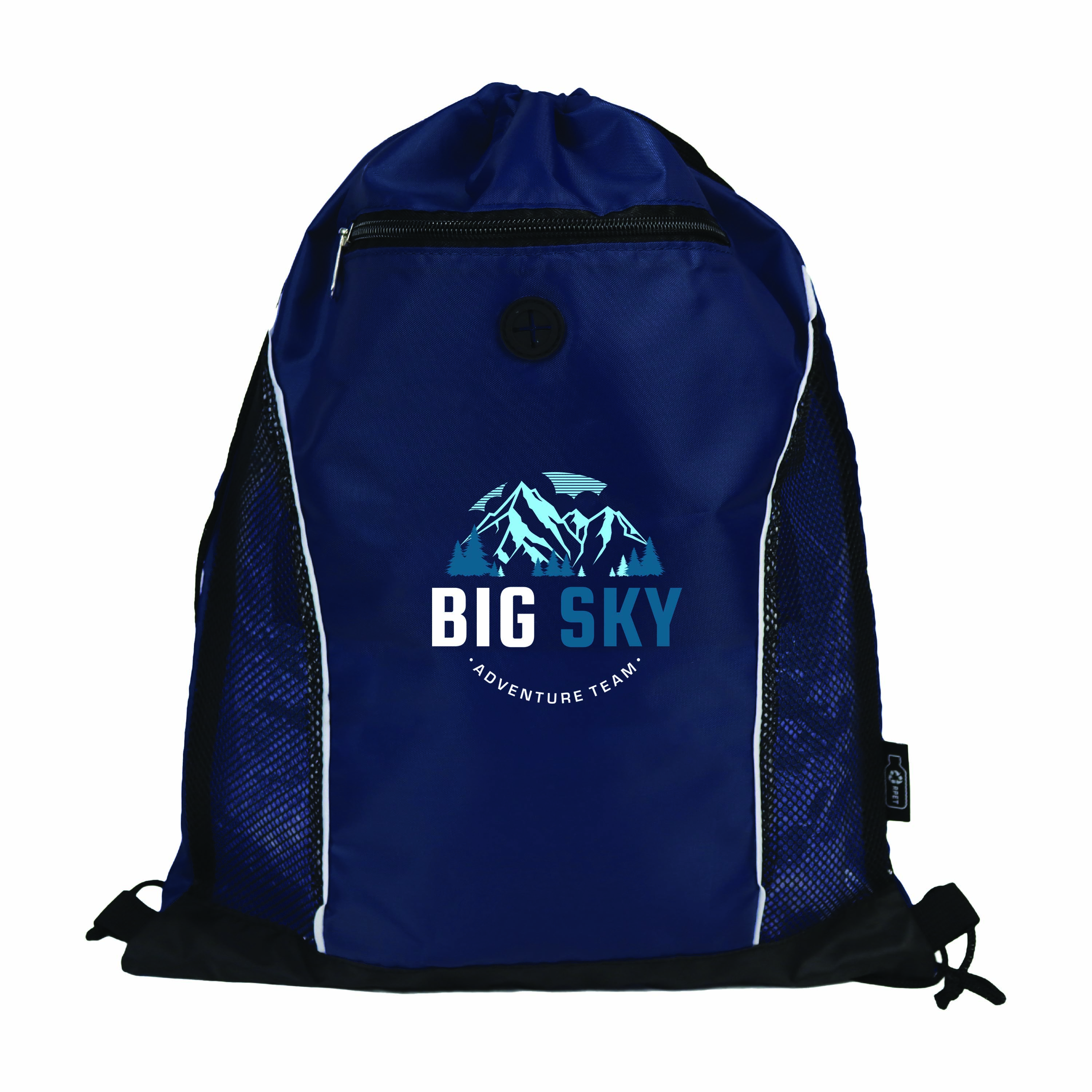Eco-Friendly RPET Drawstring Bag With Mesh