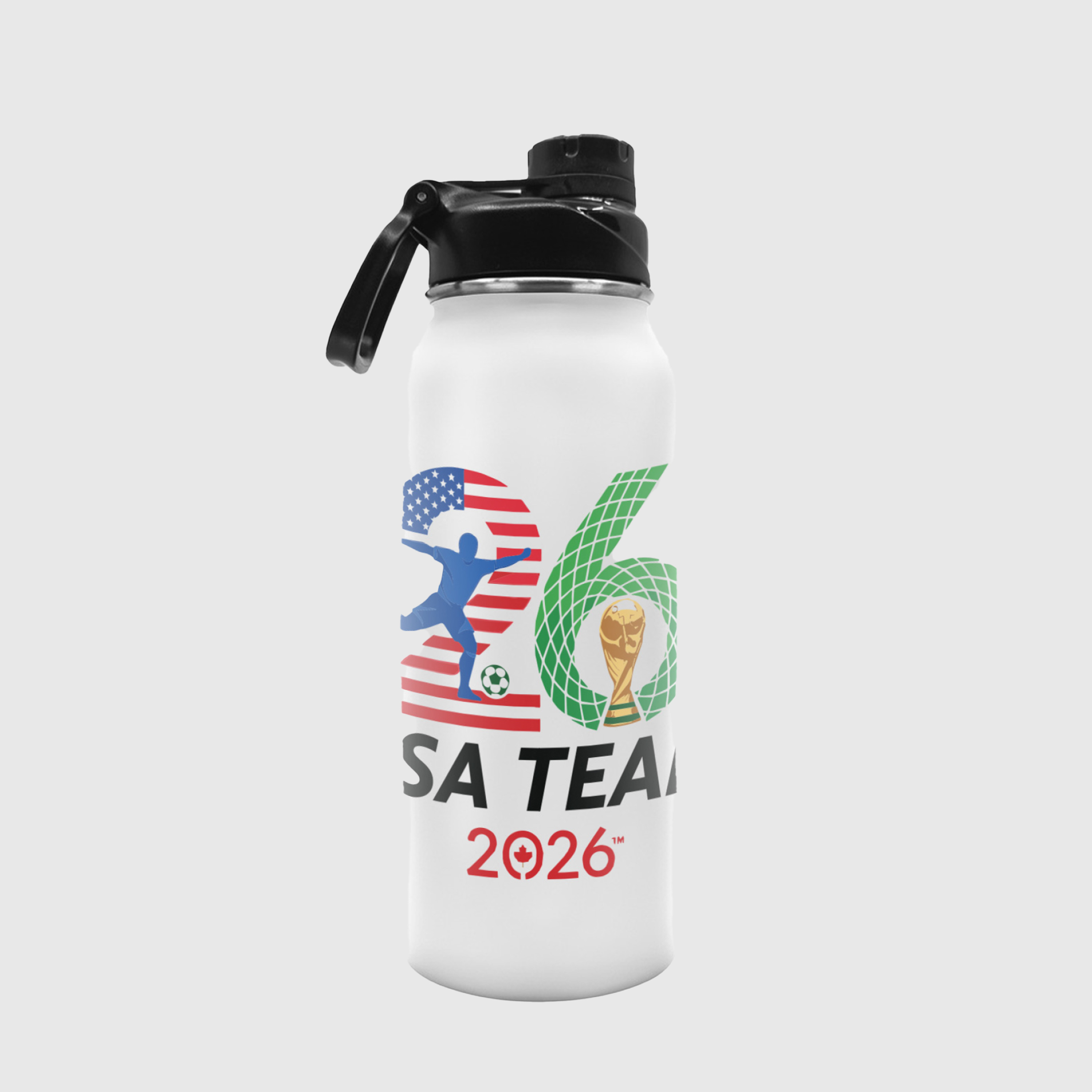 32.5 oz Rubberized Stainless Steel Water Bottle