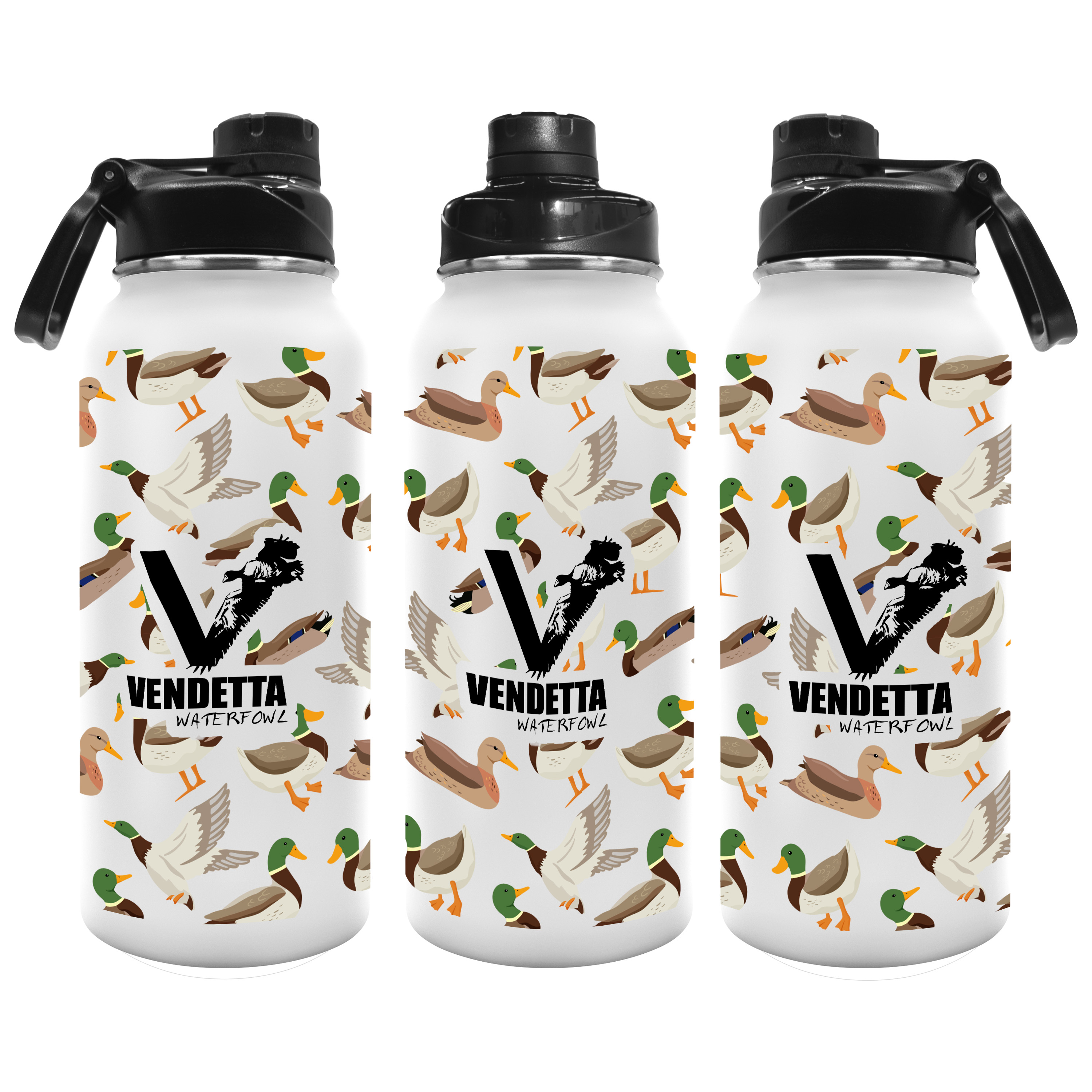 32.5 oz Rubberized Stainless Steel Water Bottle