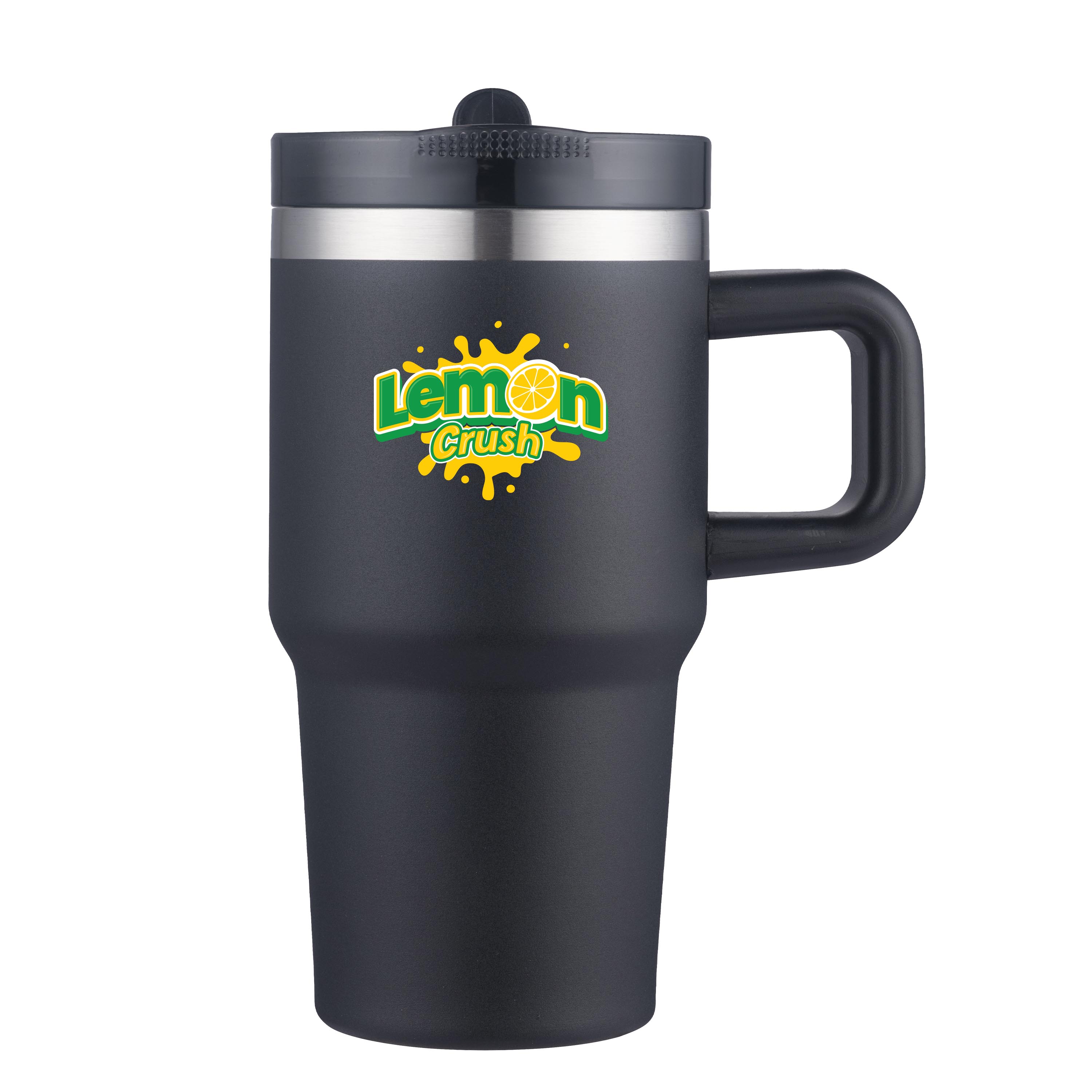 20 oz Vacuum Mug with SS Plastic Handle, RSS Liner, PFAS Free Powder Coating