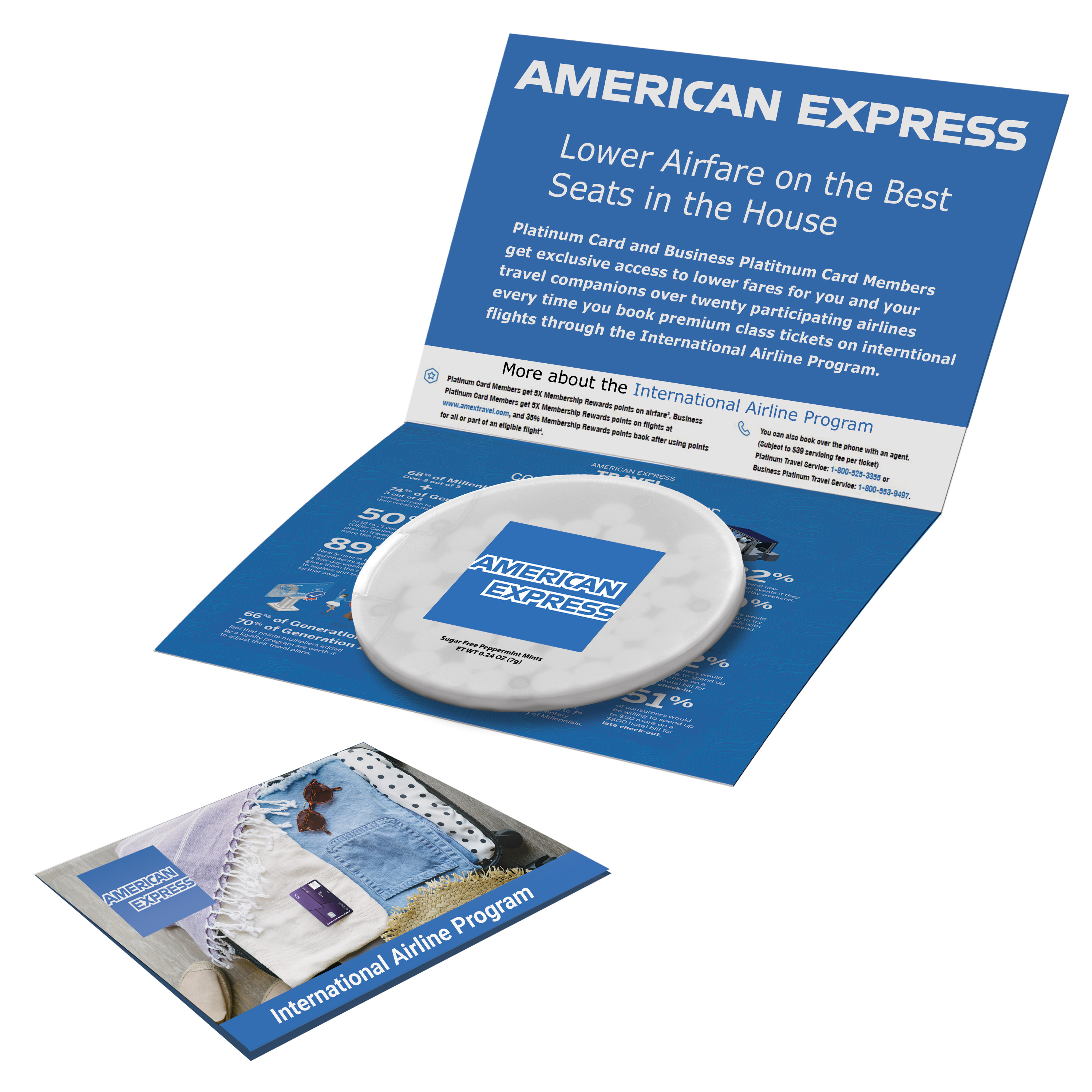 Greeting Card With Round Credit Card Mints