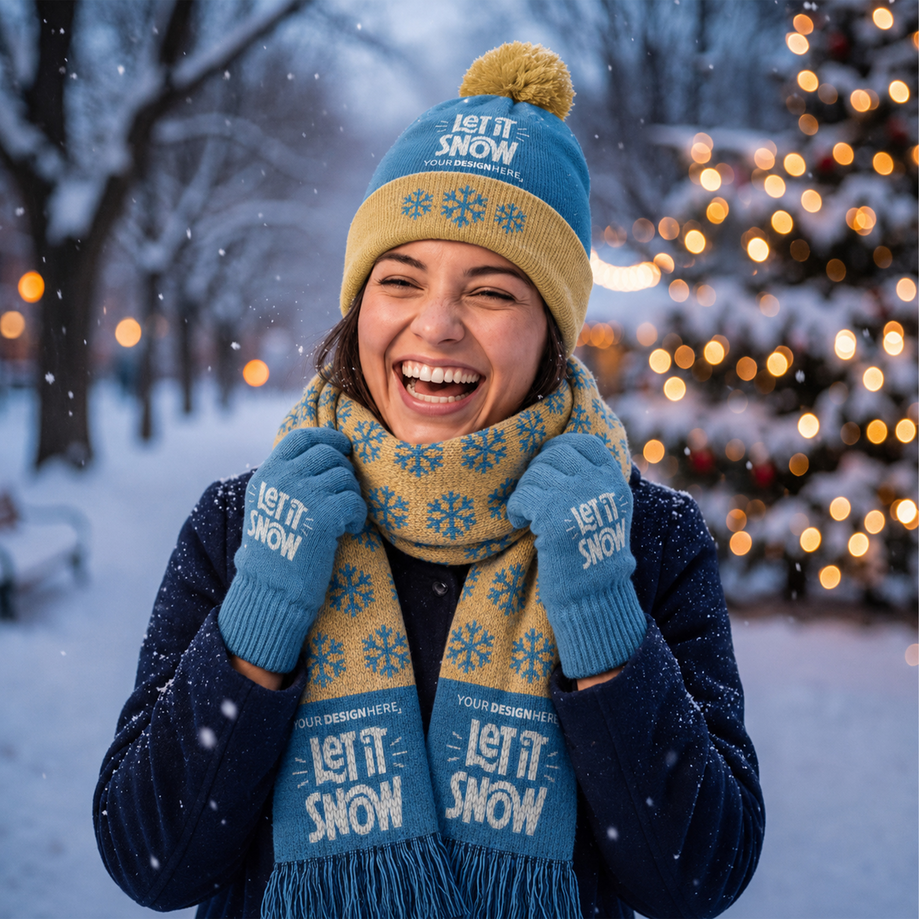 Hat, Gloves And Scarf Set (AIR FREIGHT)
