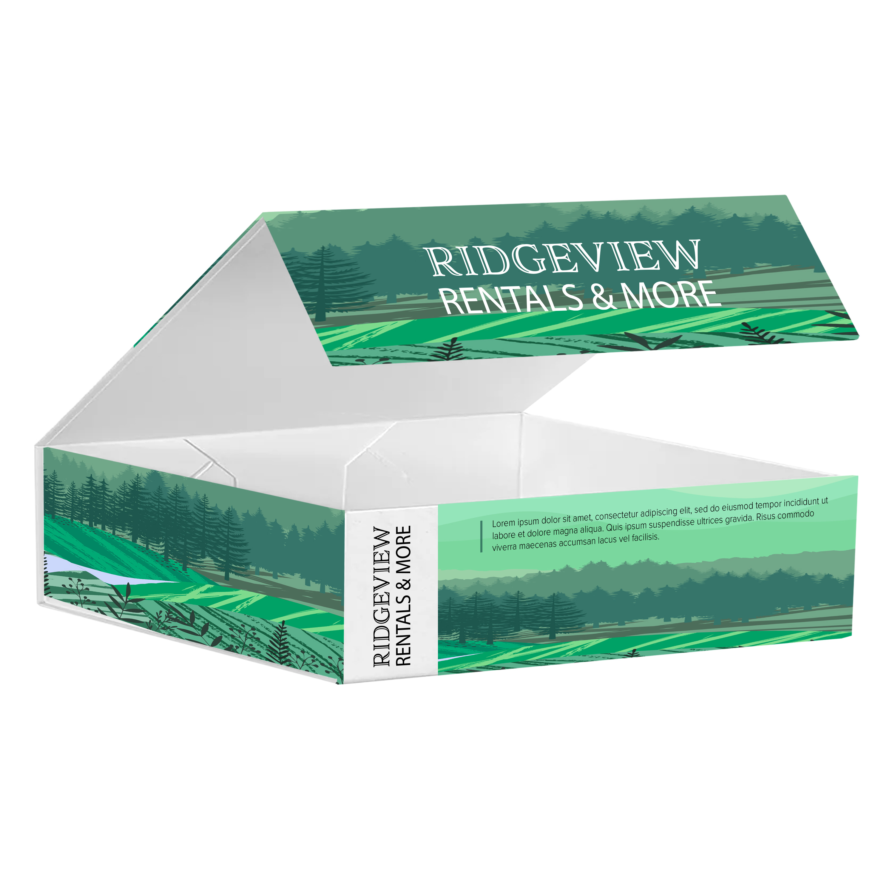 12 x 12 x 4 Magnetic Closure Box - (4/0)Fast Boat Freight