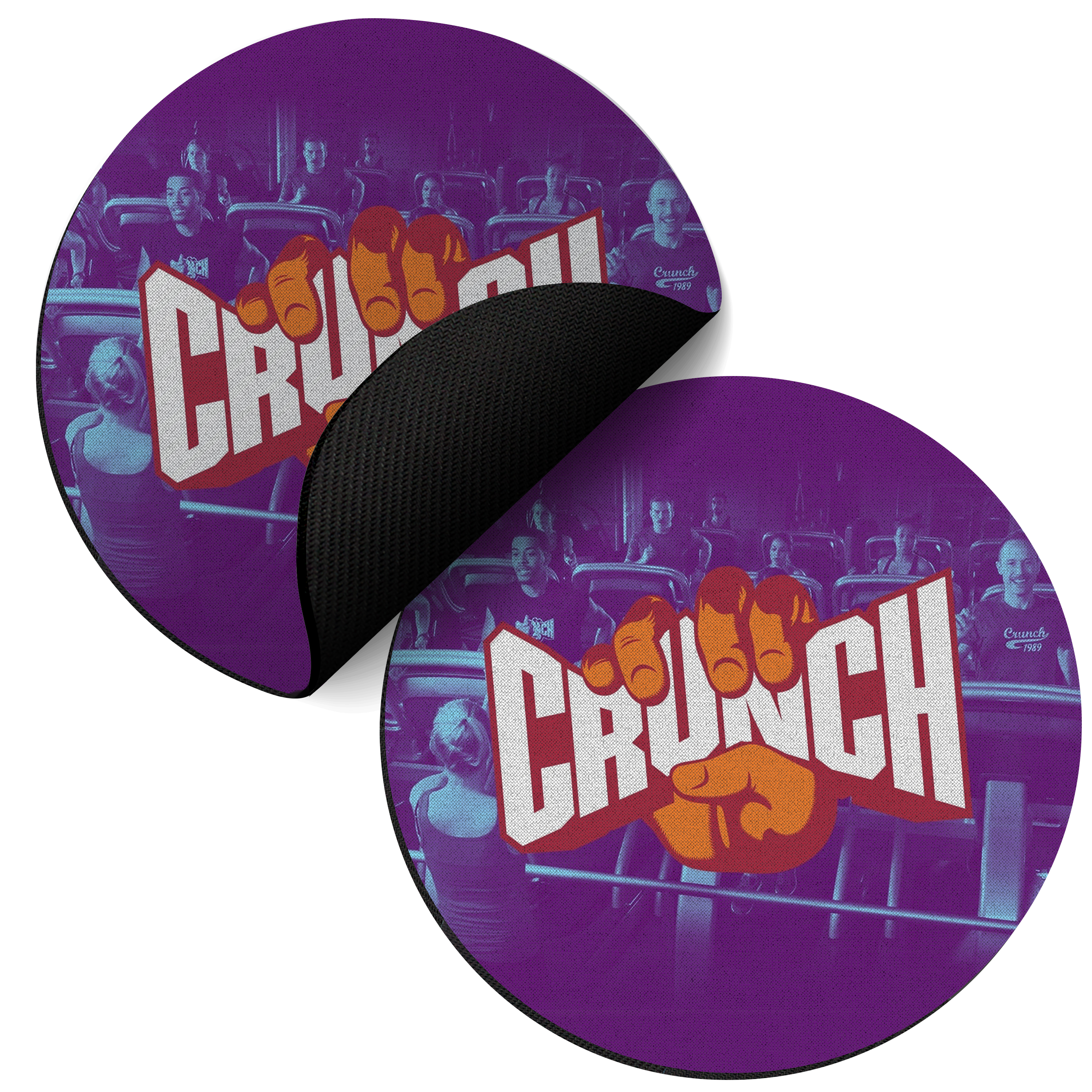 4-In-1 Microfiber Cleaning Cloth Mousepad - Round custom promotional product