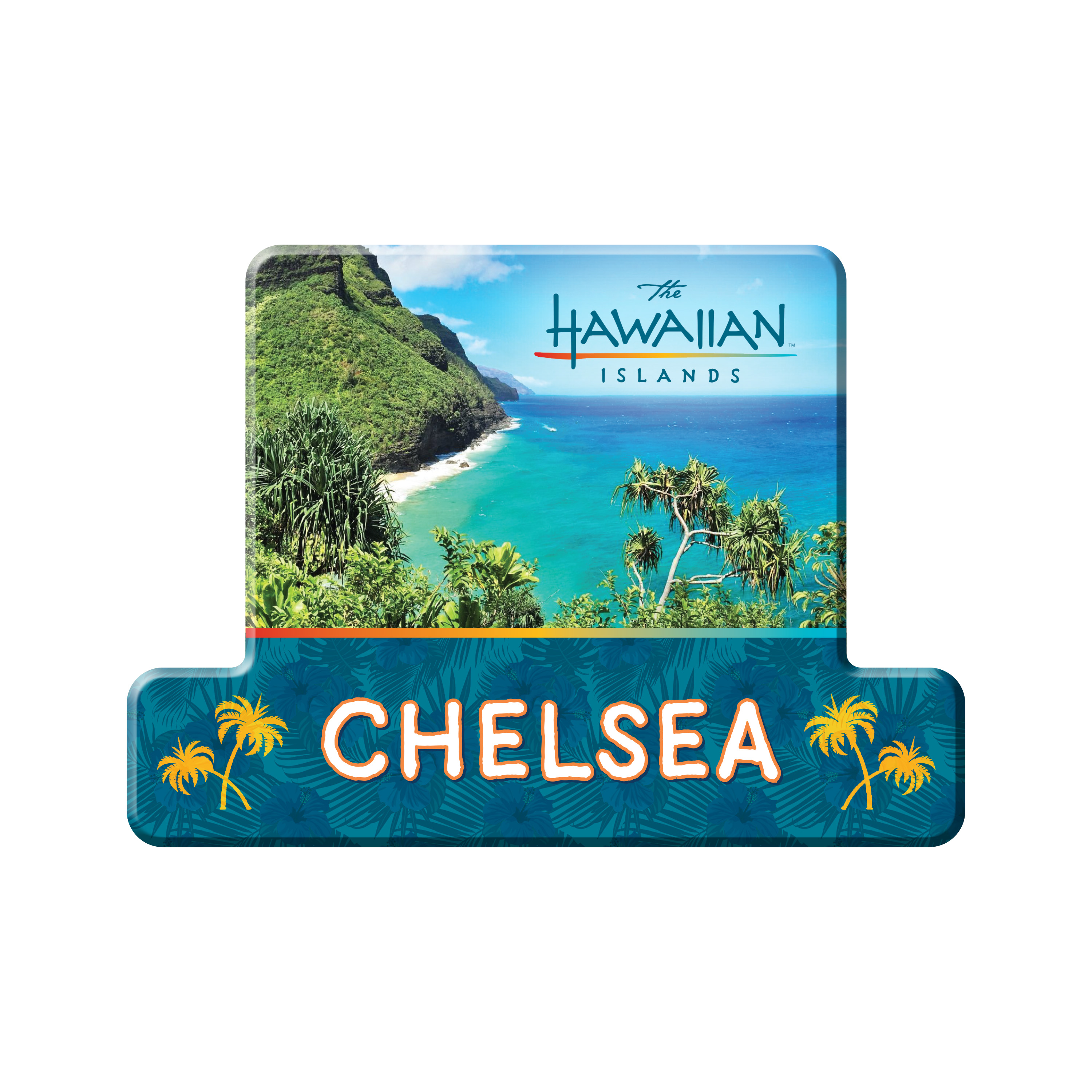 3.5" x 2.5" Geometric Name Badge