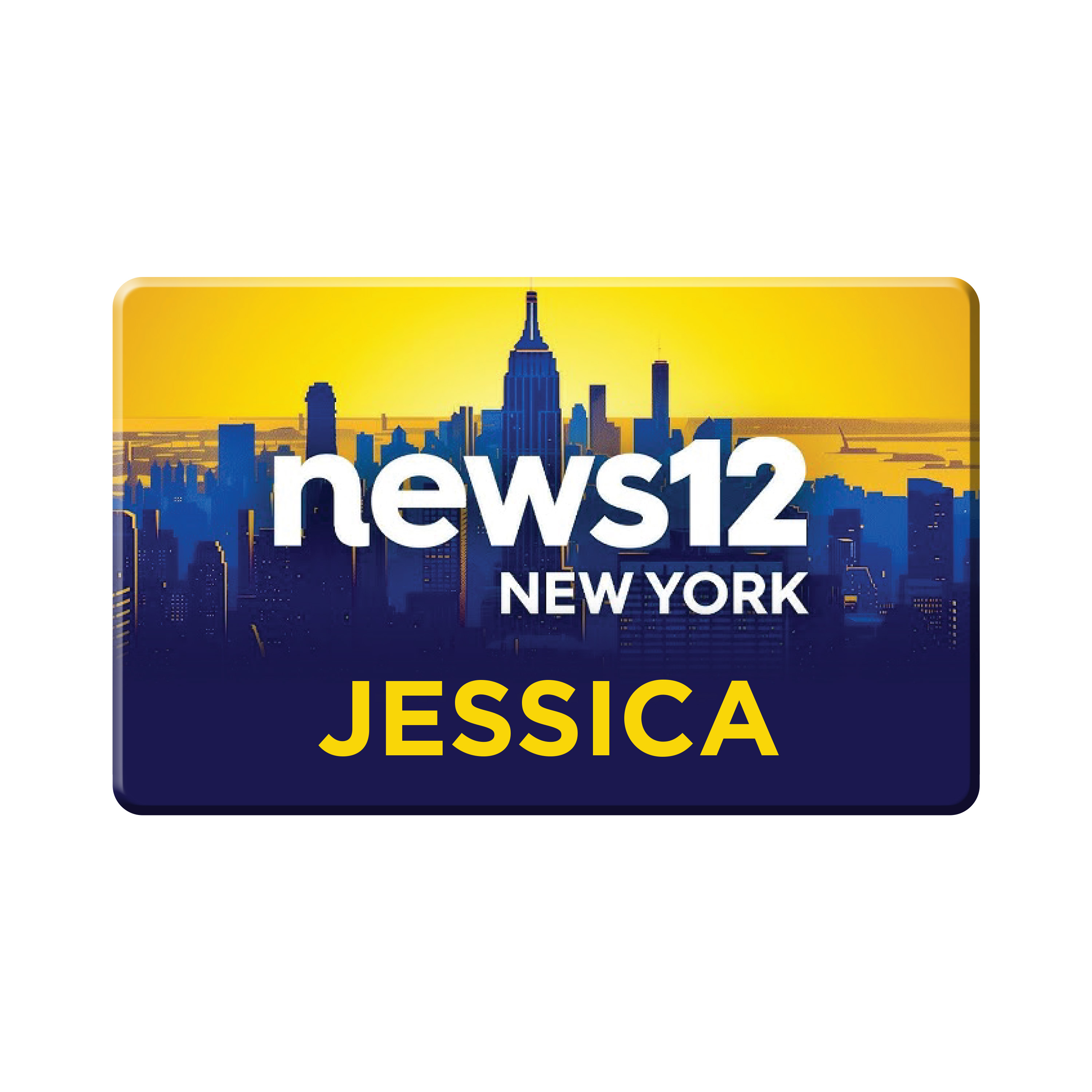 2.25" x 3.625" Rectangle Name Badge