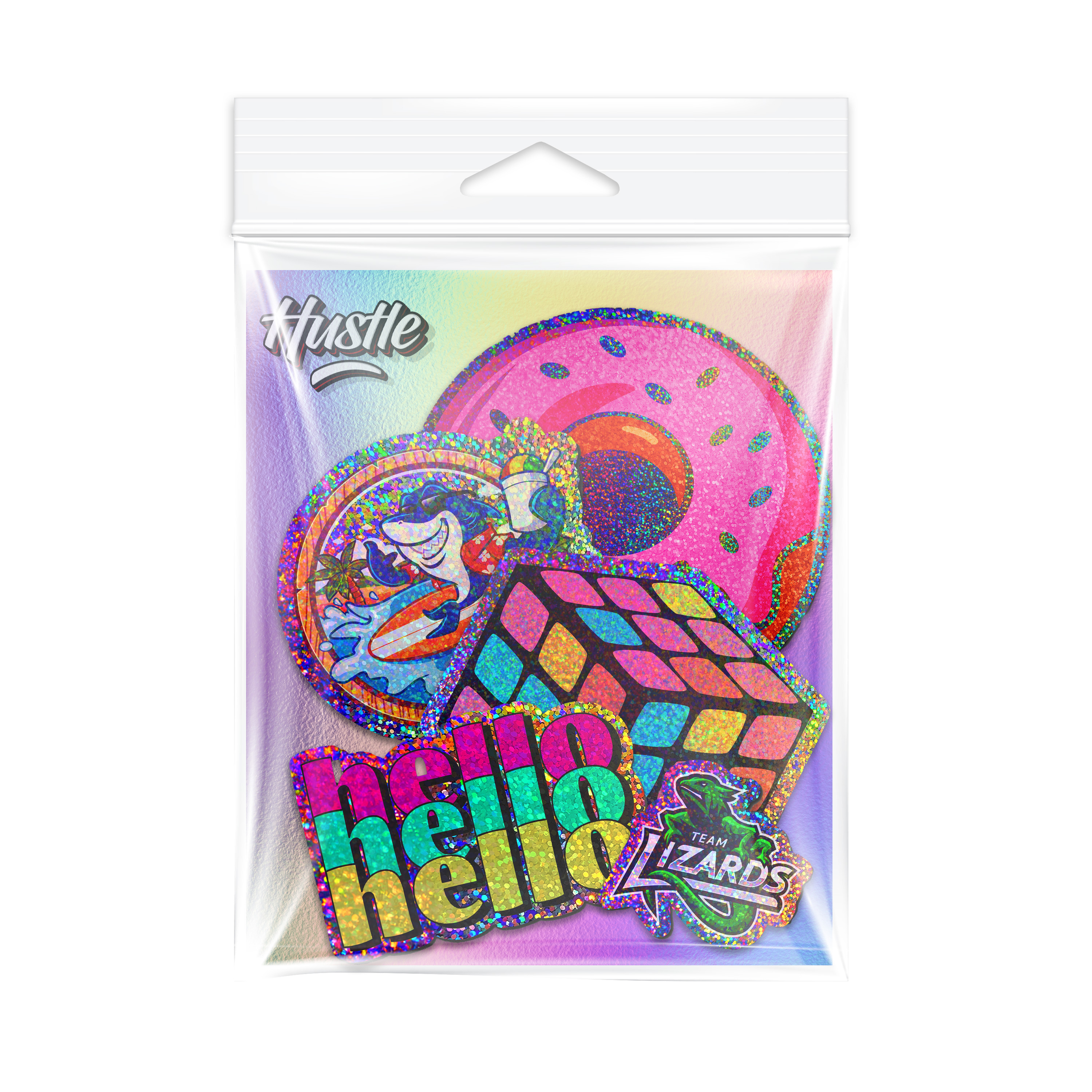 5 Pack of Glitter Stickers