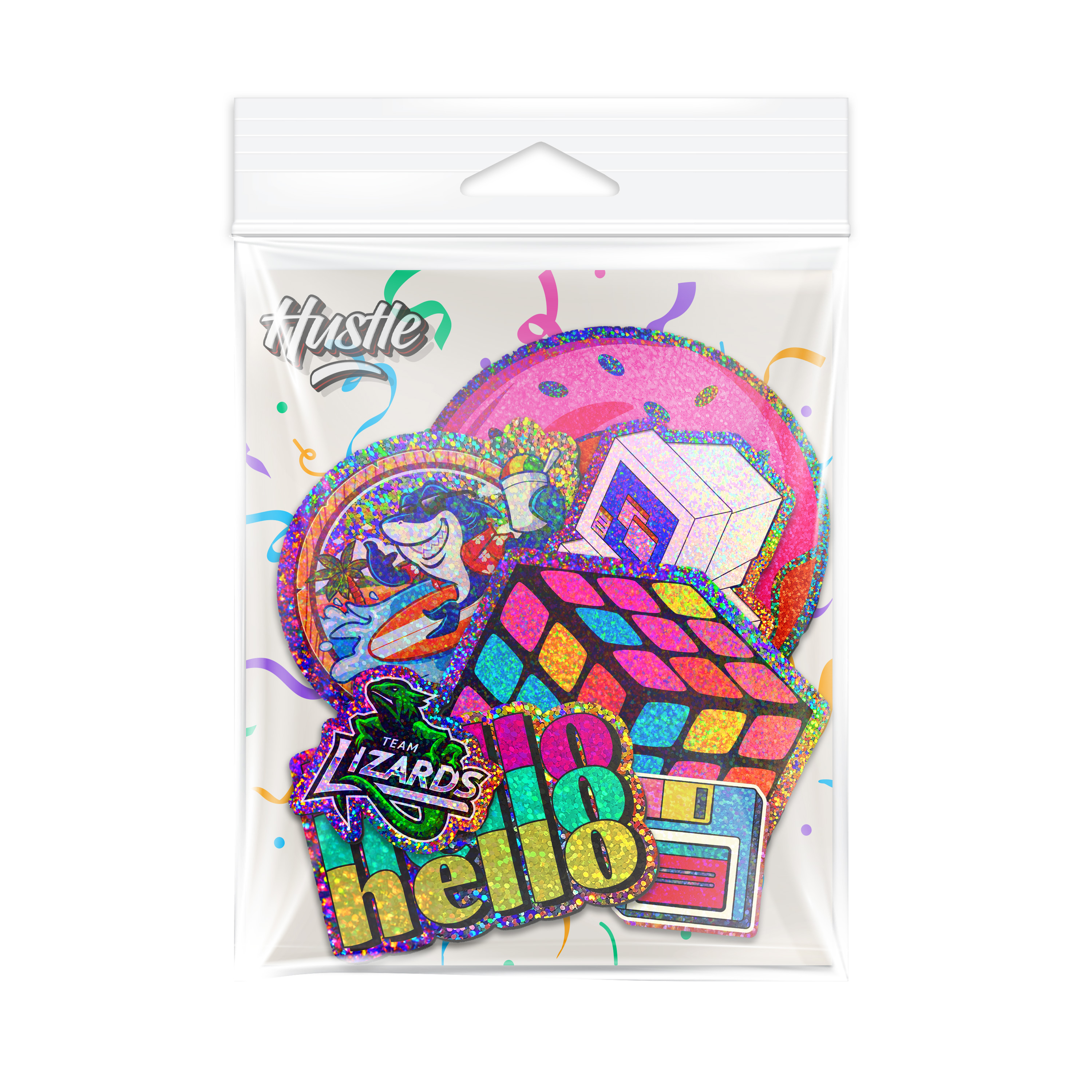 7 Pack of Glitter Stickers