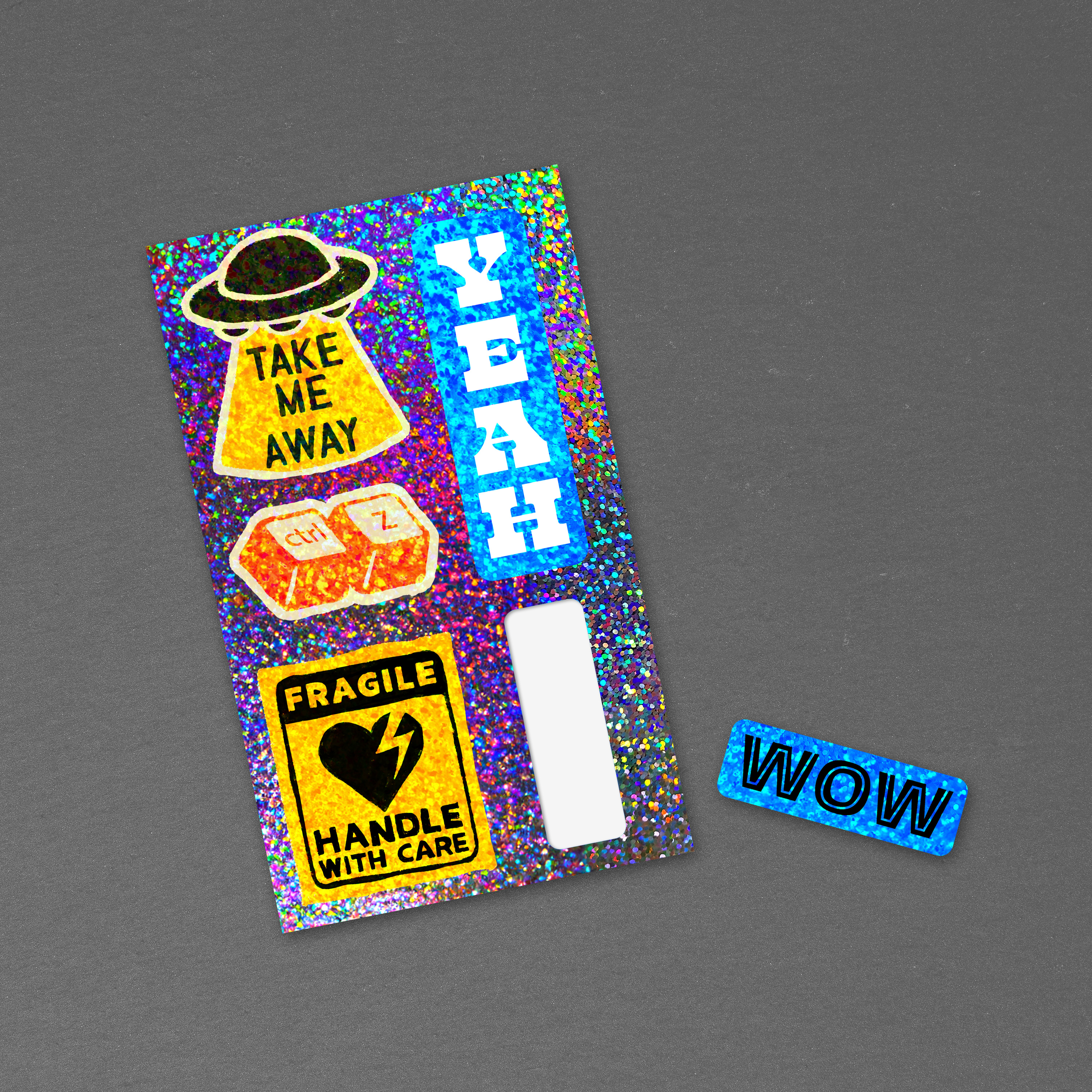 3" x 5" Glitter Sticker Sheet
