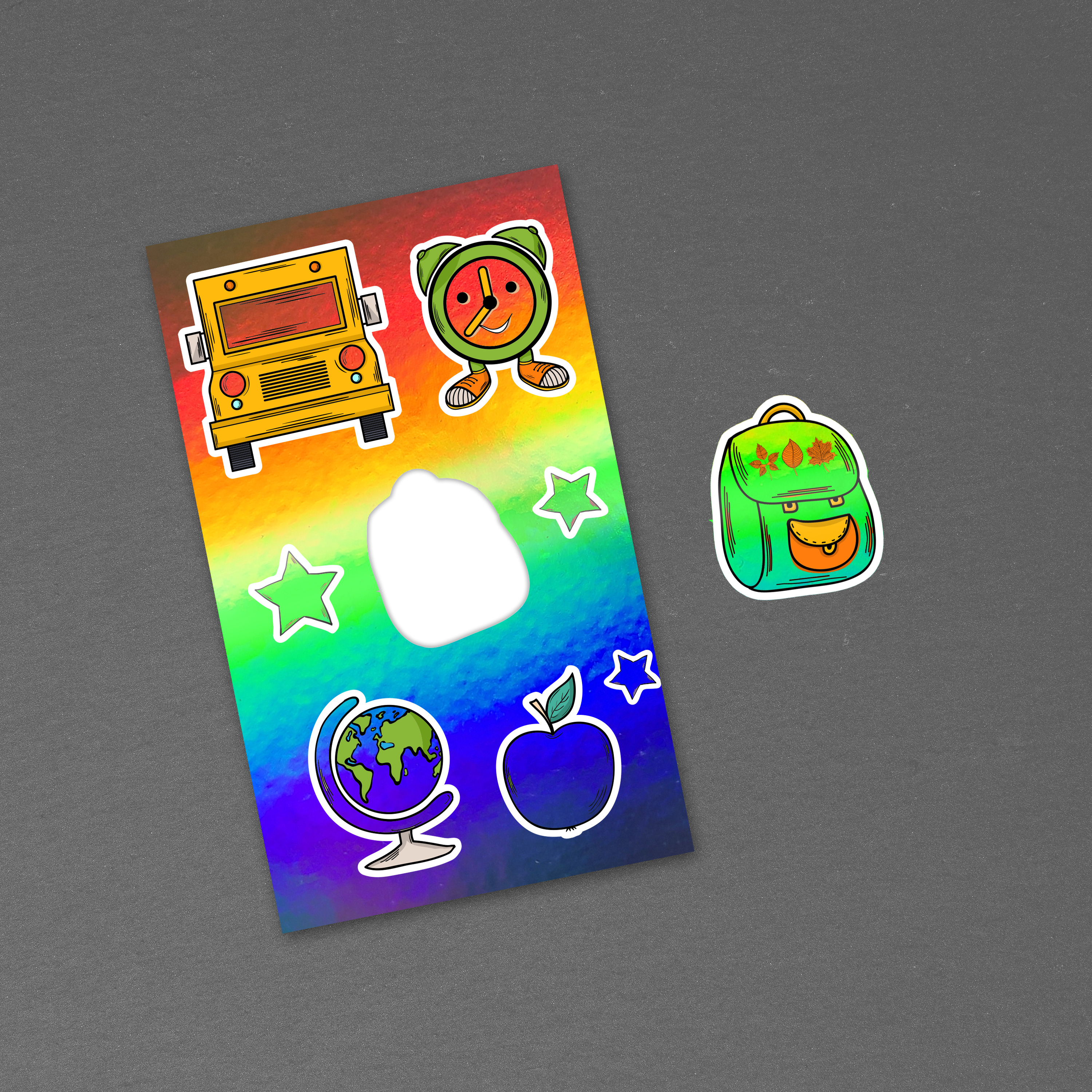 3" x 5" Holographic Sticker Sheet 6mil