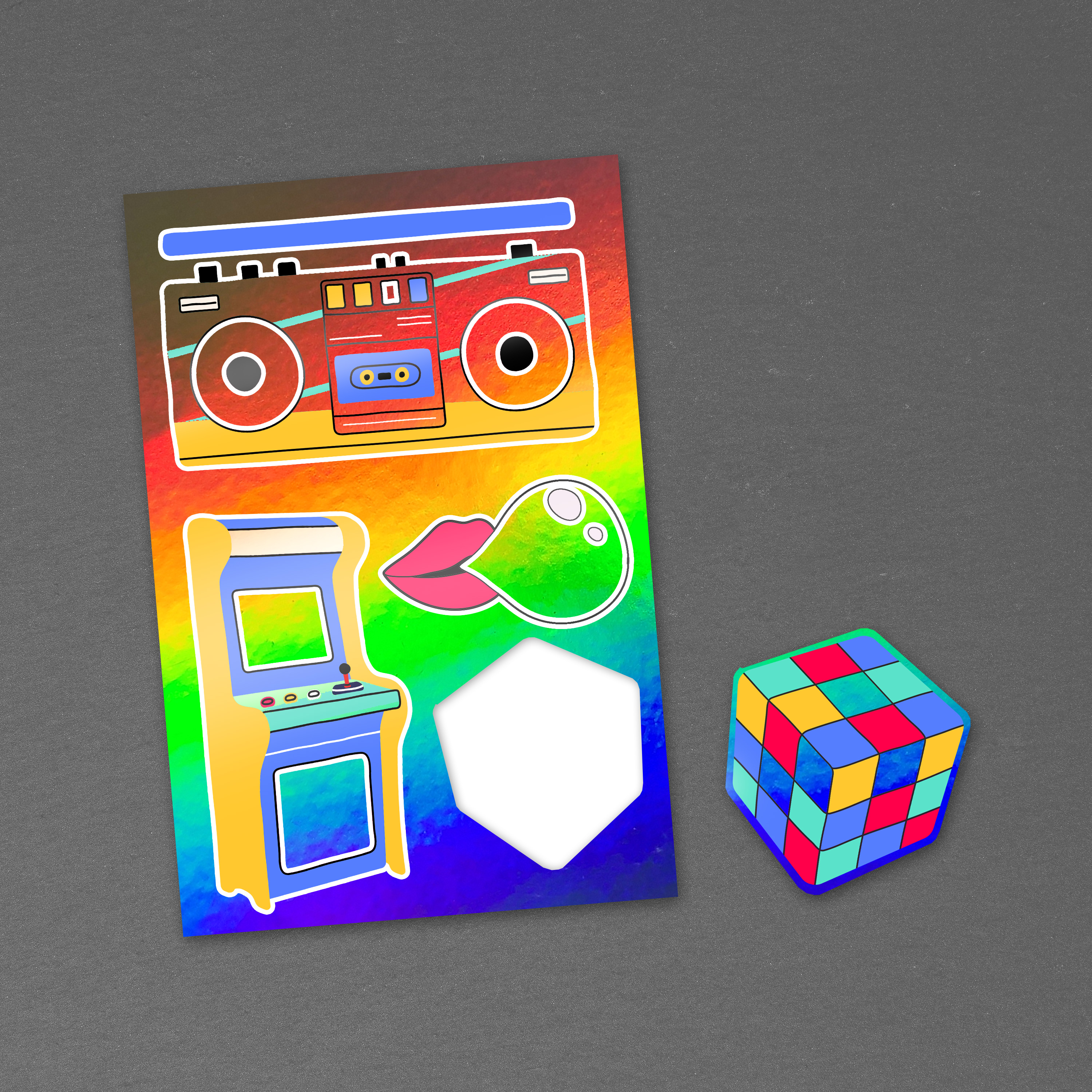 4" x 6" Holographic Sticker Sheet 6mil